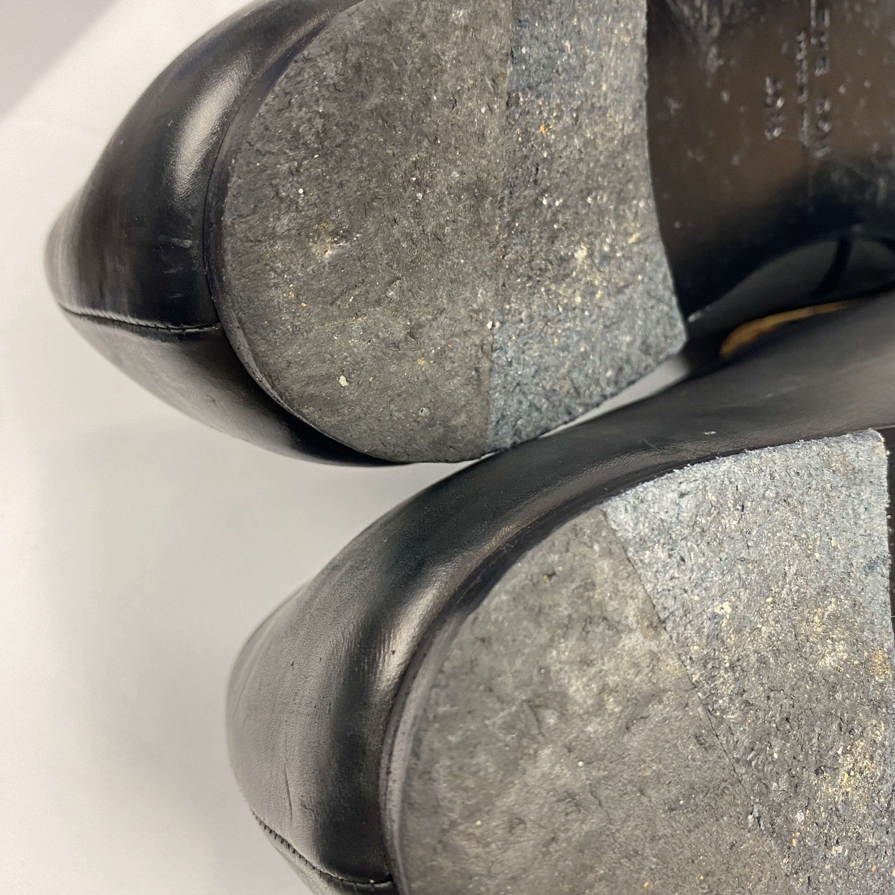 The Row Black Leather Alys Loafers 40.5