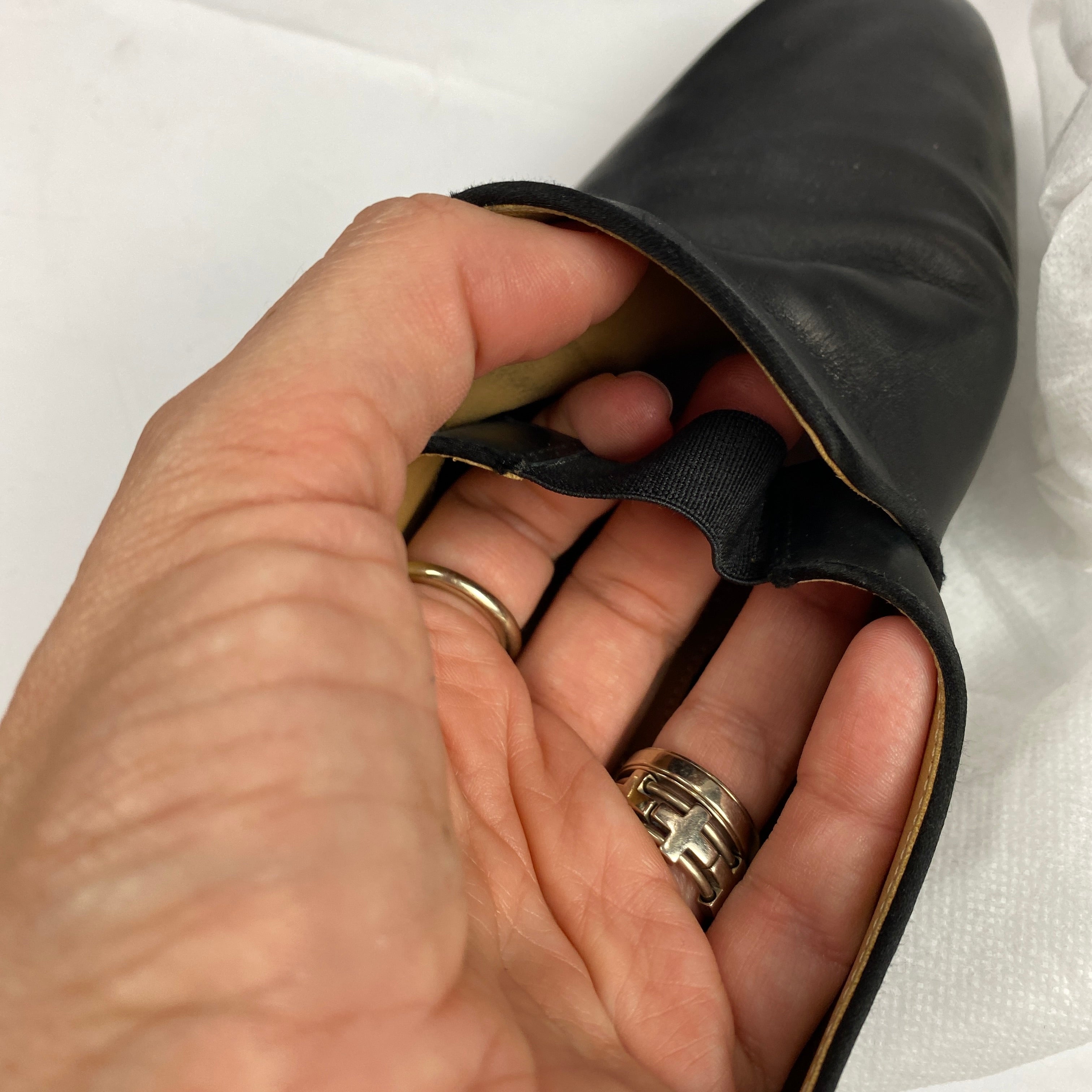 The Row Black Leather Alys Loafers 40.5