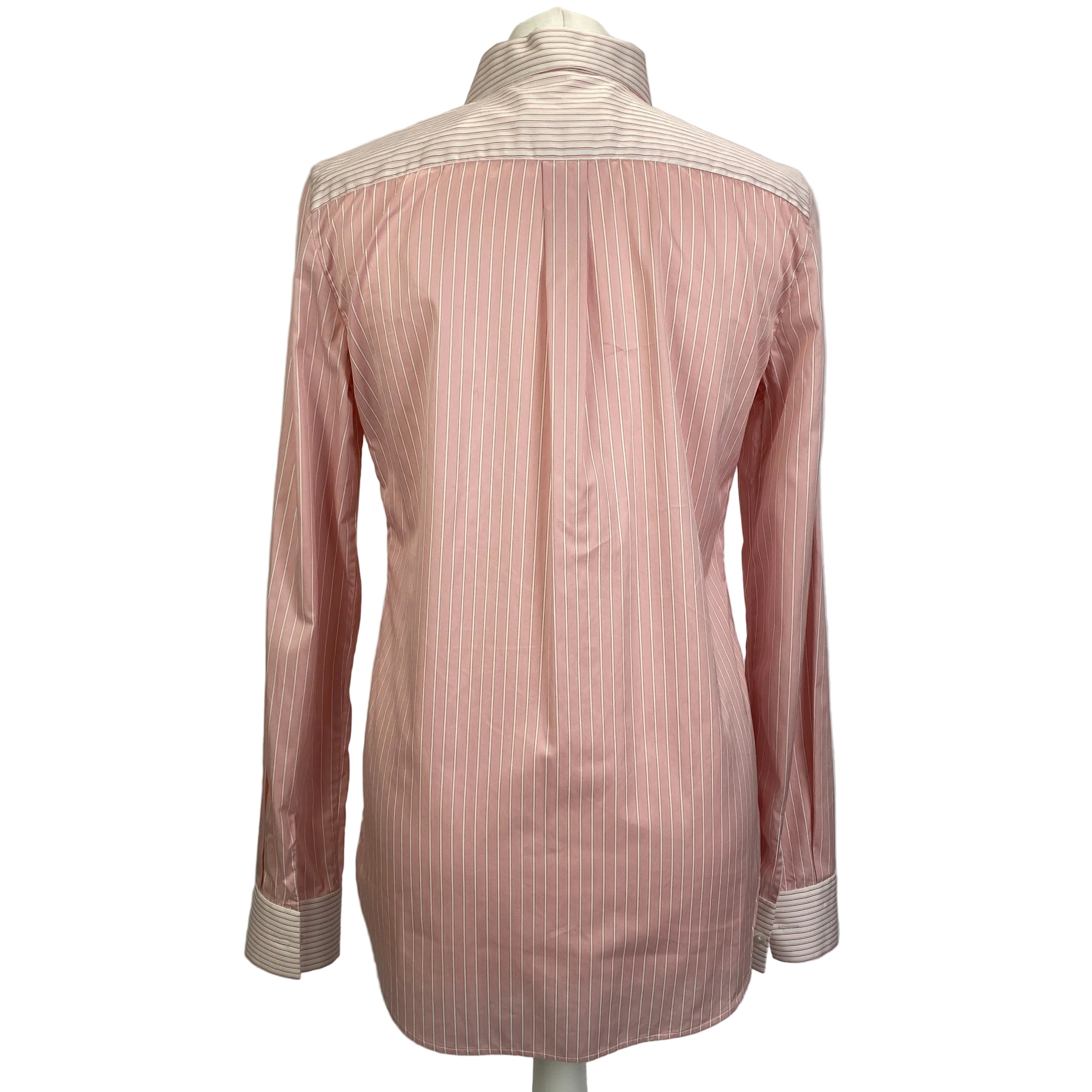 Martin Margiela New Pink Pinstripe Cotton Polin Shirt XS
