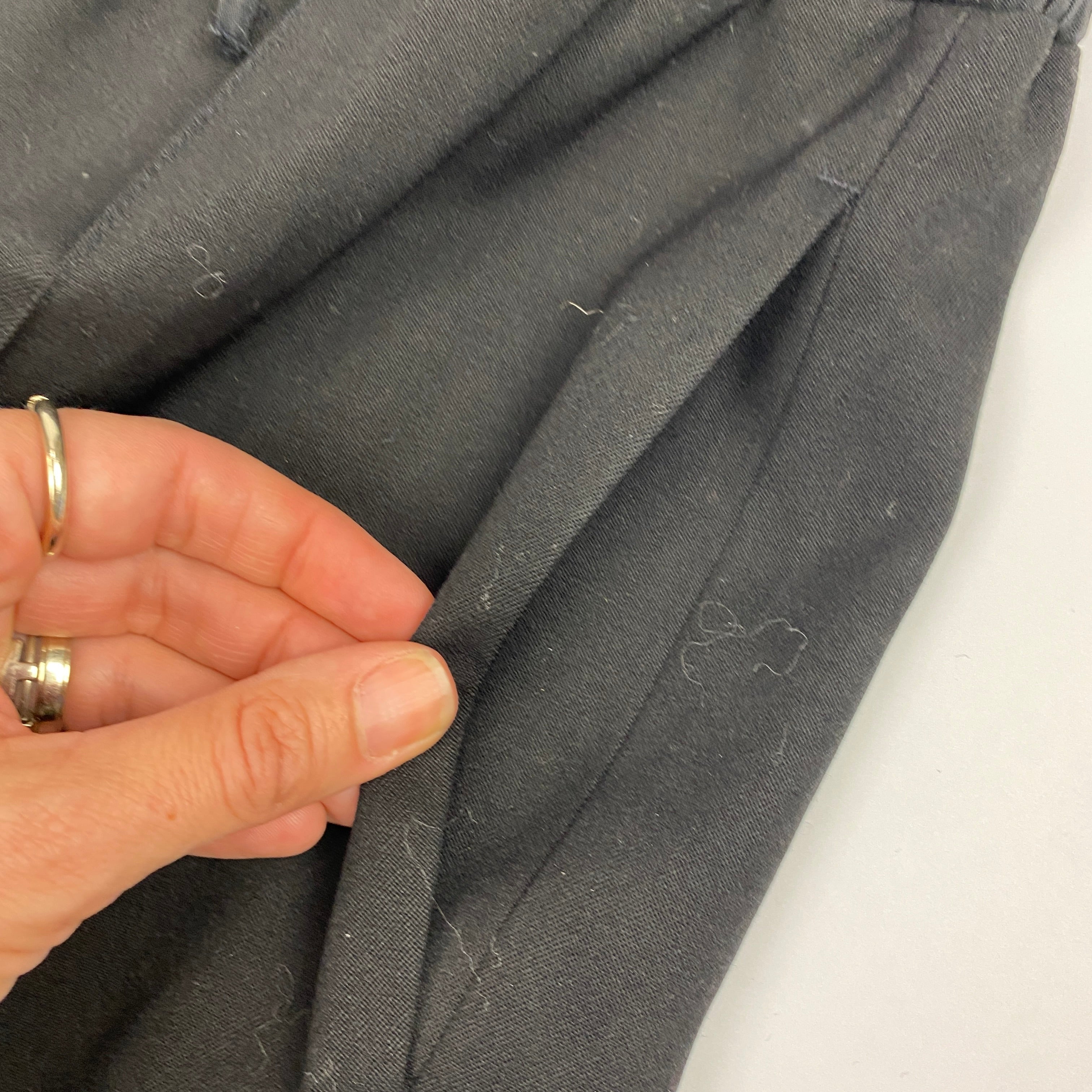 Jil Sander New Black Wool Gabardine Pull-On Pants XXS