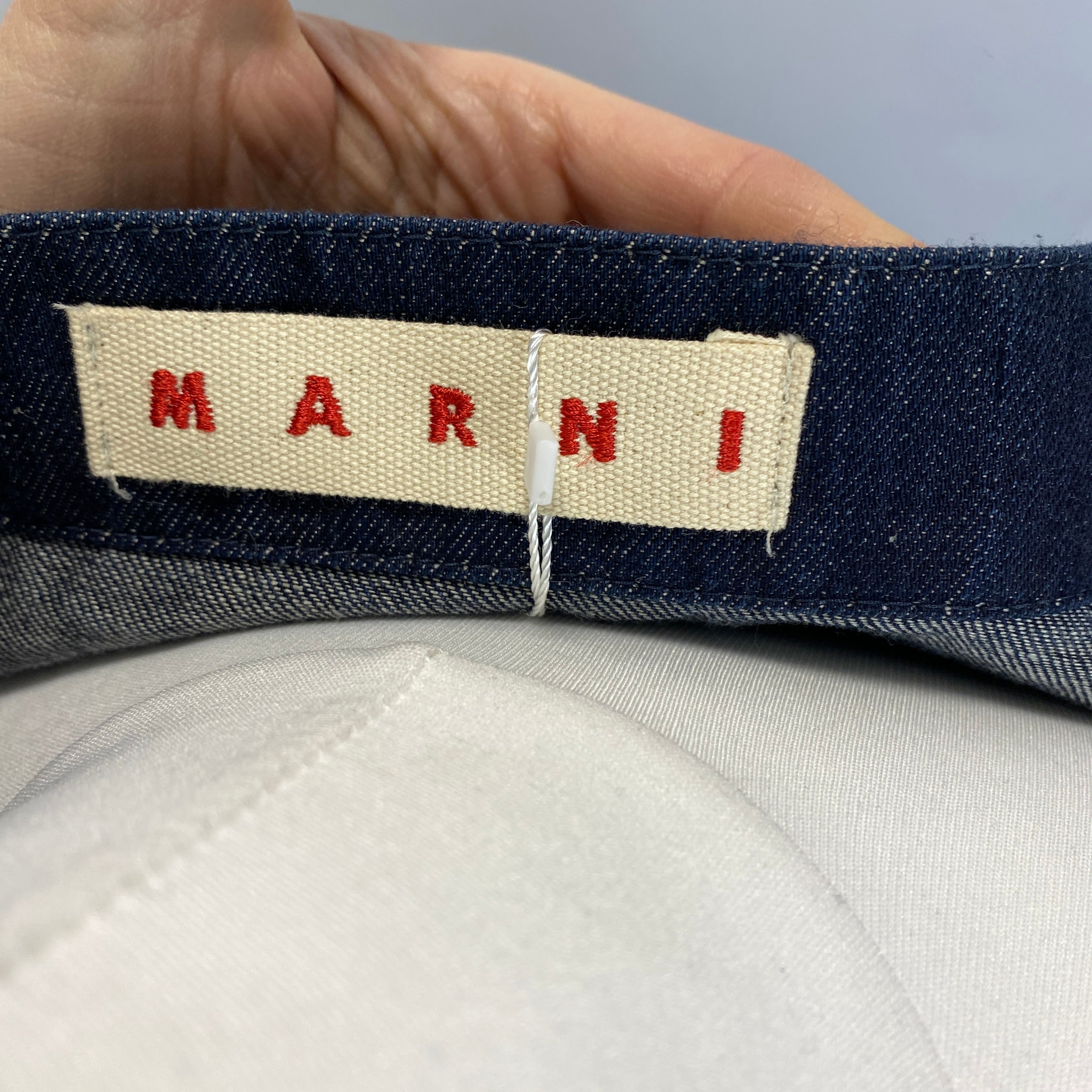 Marni Blue Denim Hankcherchief Hem Midi Skirt XS/S