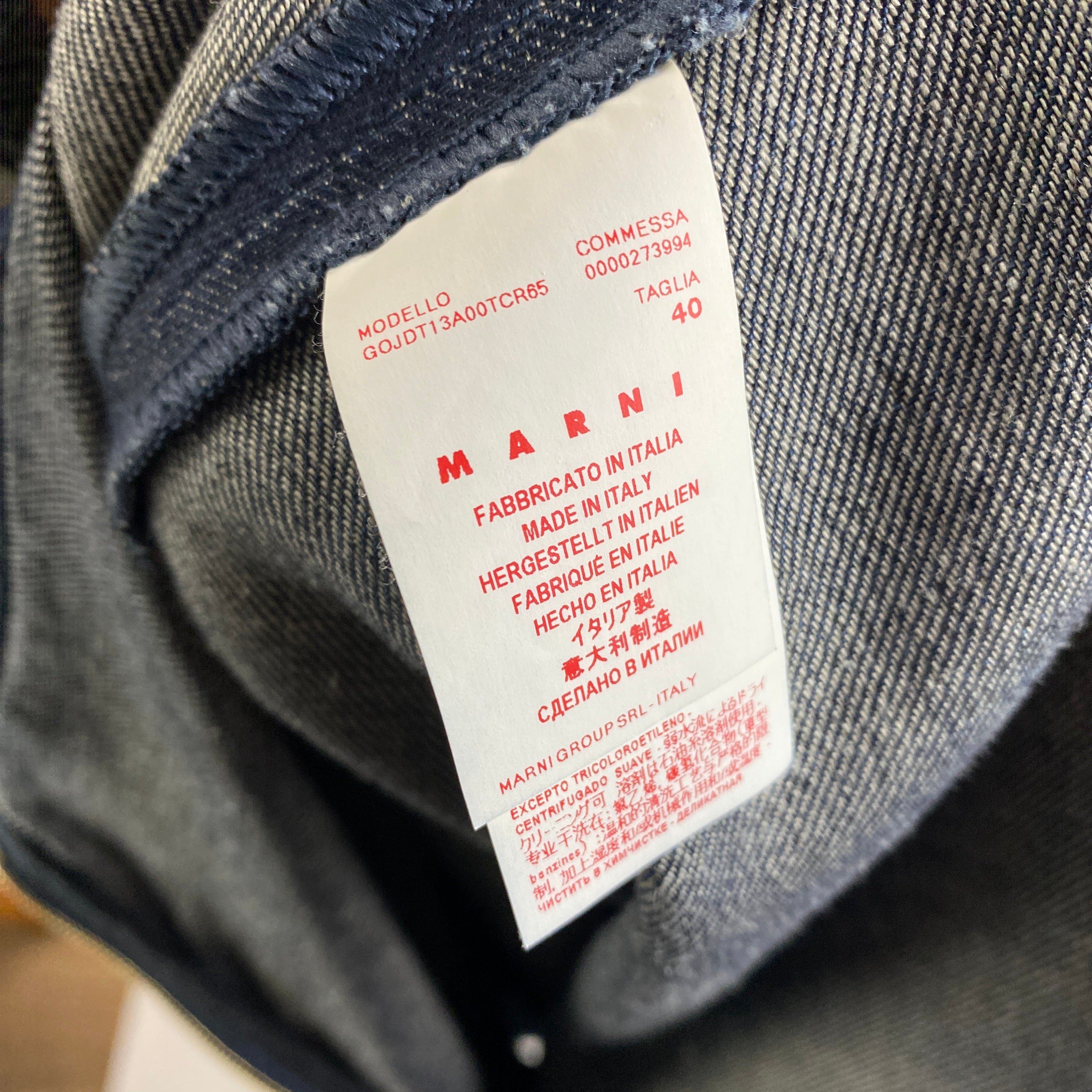 Marni Blue Denim Hankcherchief Hem Midi Skirt XS/S