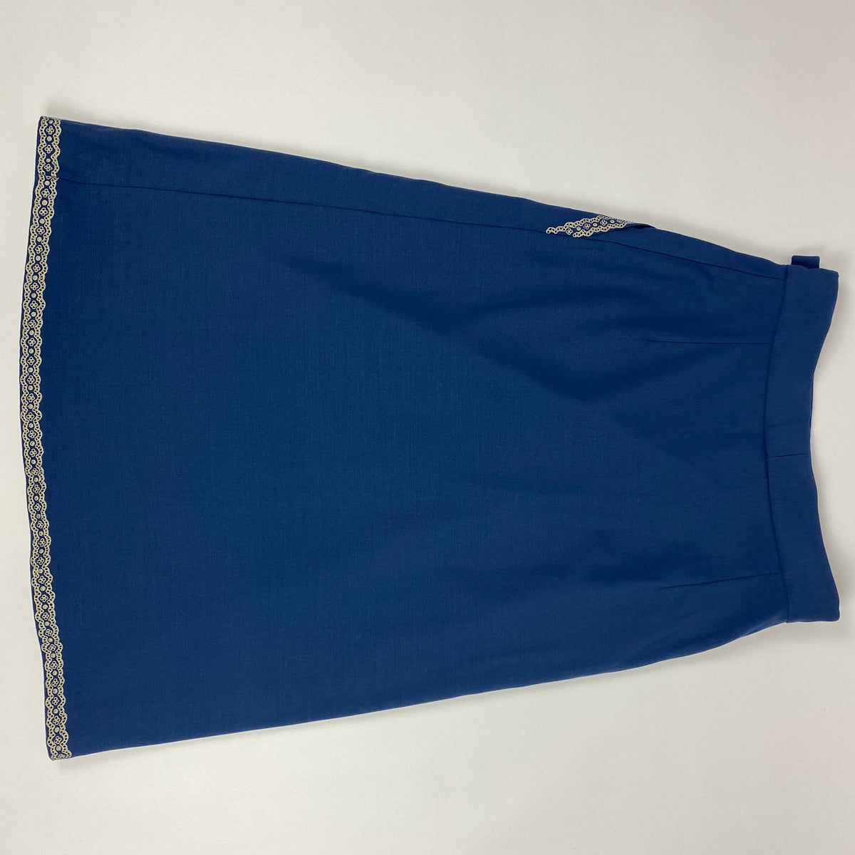 Vilshenko New Mid Blue Embroidered Wrap Maxi Skirt XS
