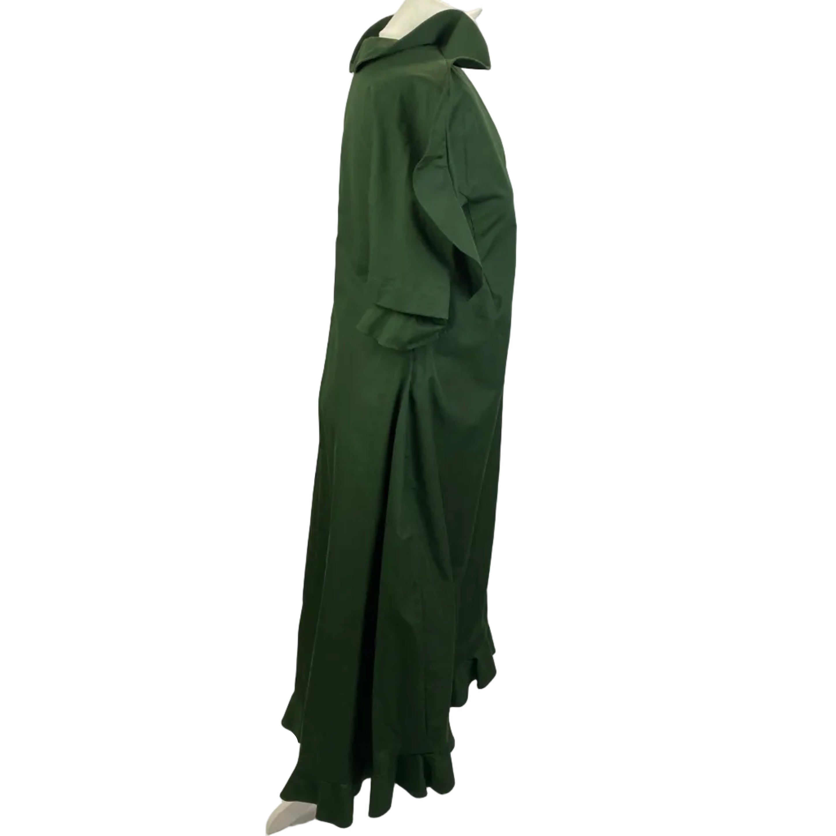 Jil Sander New Ivy Green Cotton Maxi Dress XXS