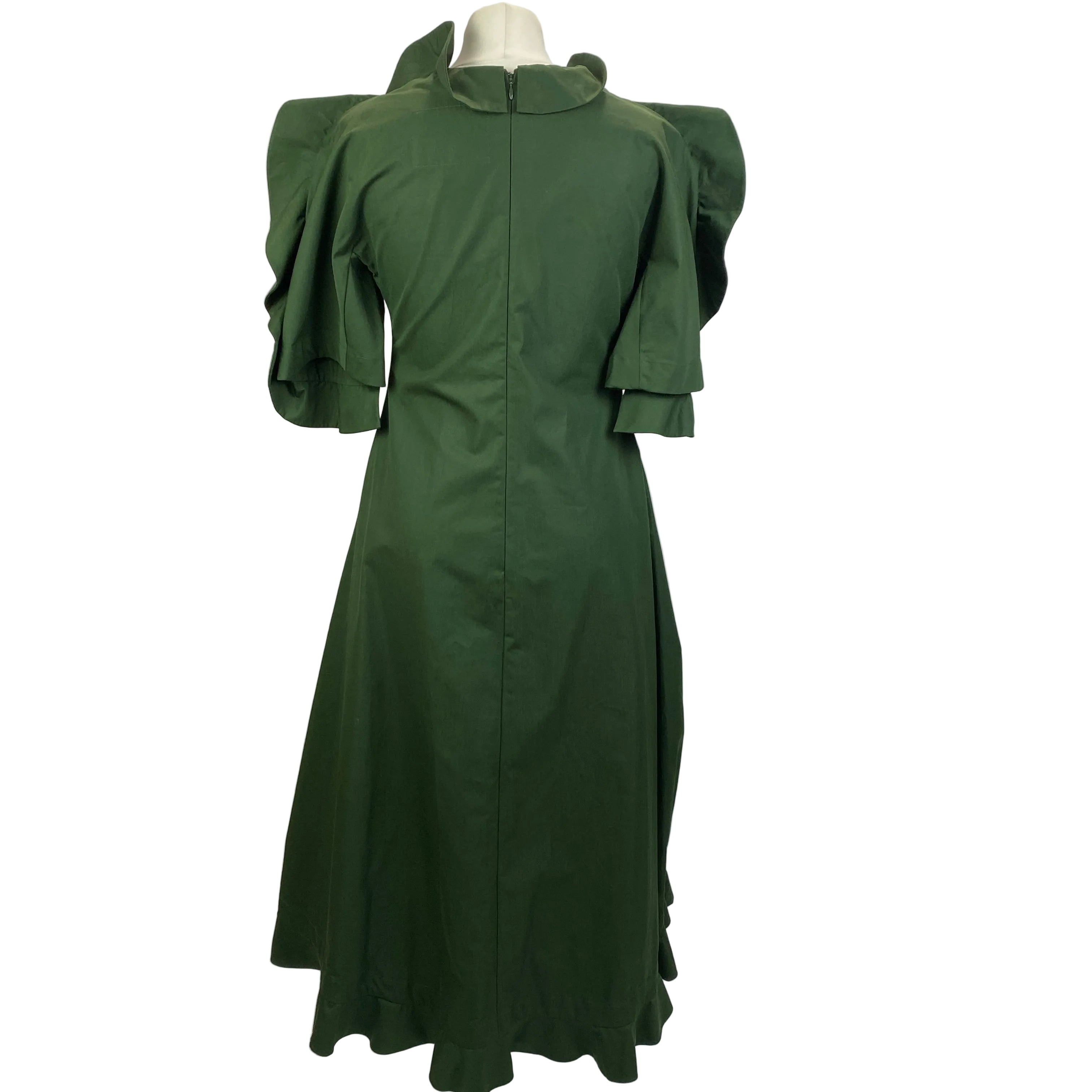 Jil Sander New Ivy Green Cotton Maxi Dress XXS