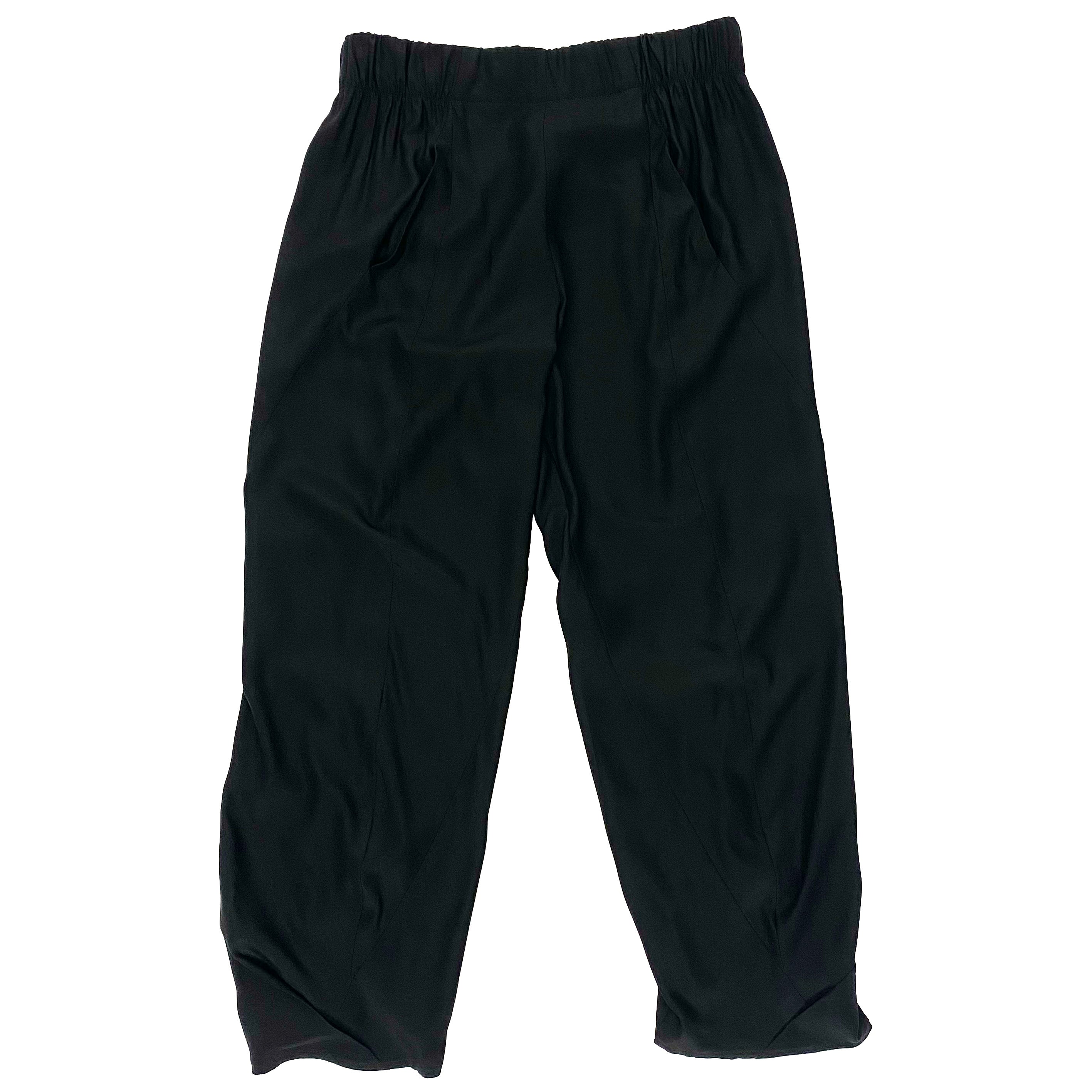 Maria Cornejo £467 Black Stretch Silk Pull-On Gabi Pants XS