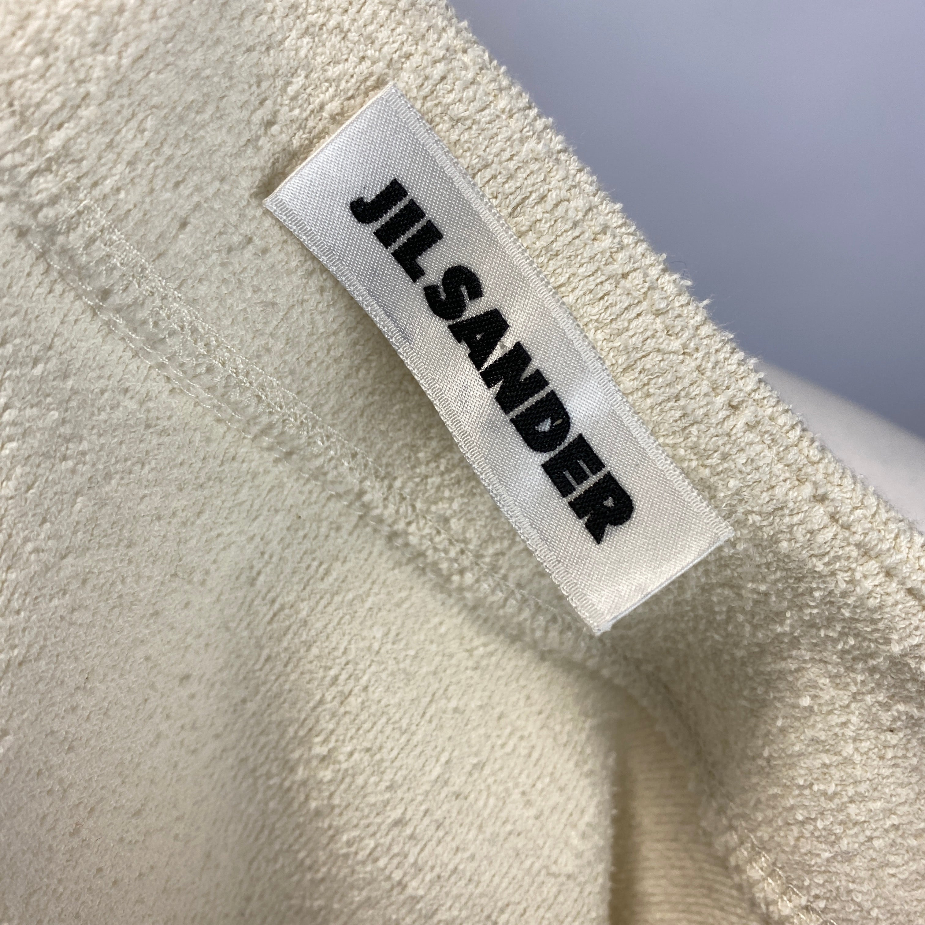 Jil Sander Cream Boucle Jersey Maxi Dress XXS