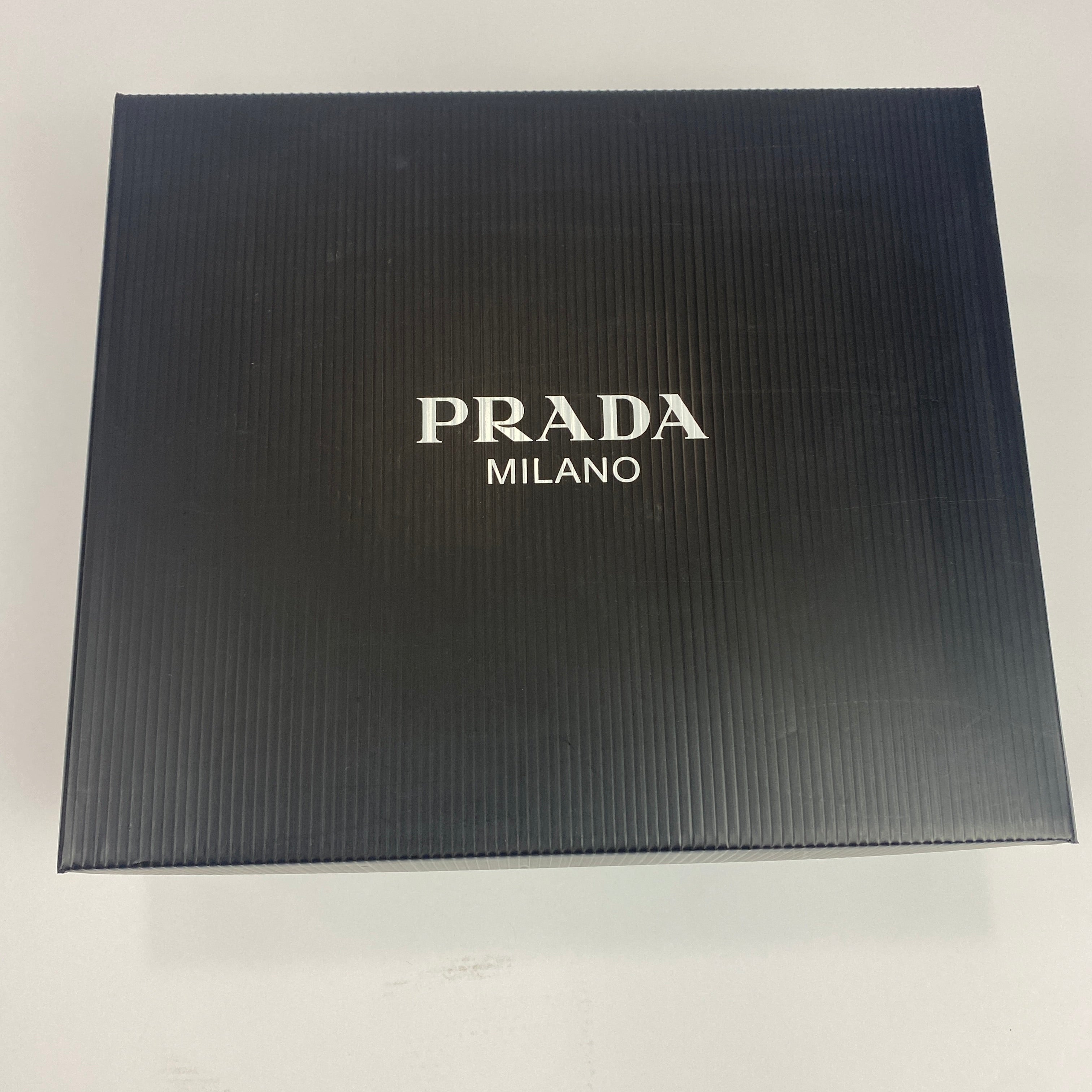 Prada £870 White Leather Downtown Trainers 41