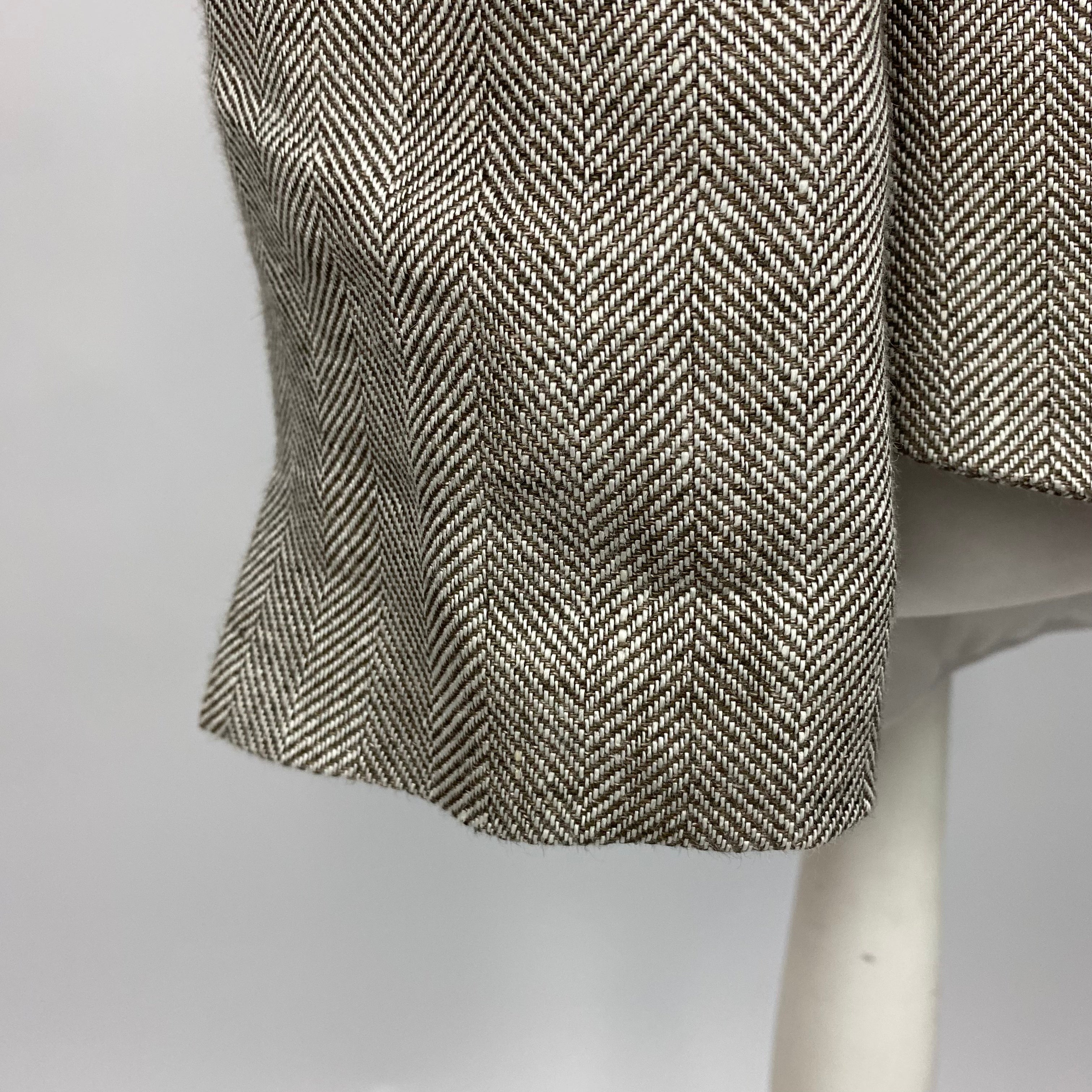 Loro Piana Moss Herringbone Linen Jacket S