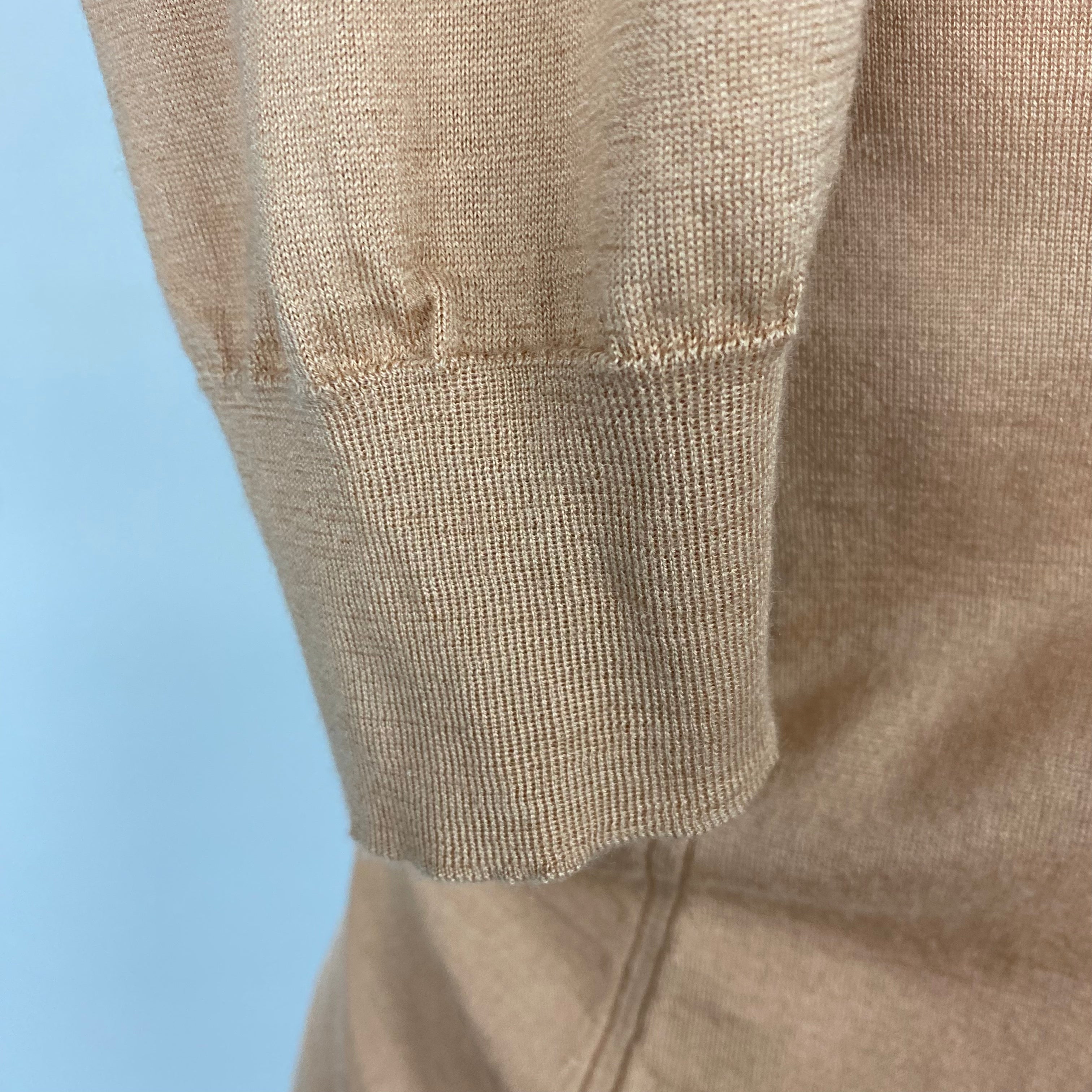 Loro Piana £800 Plaster Nude Silk & Cashmere Fine Knit Sweater S