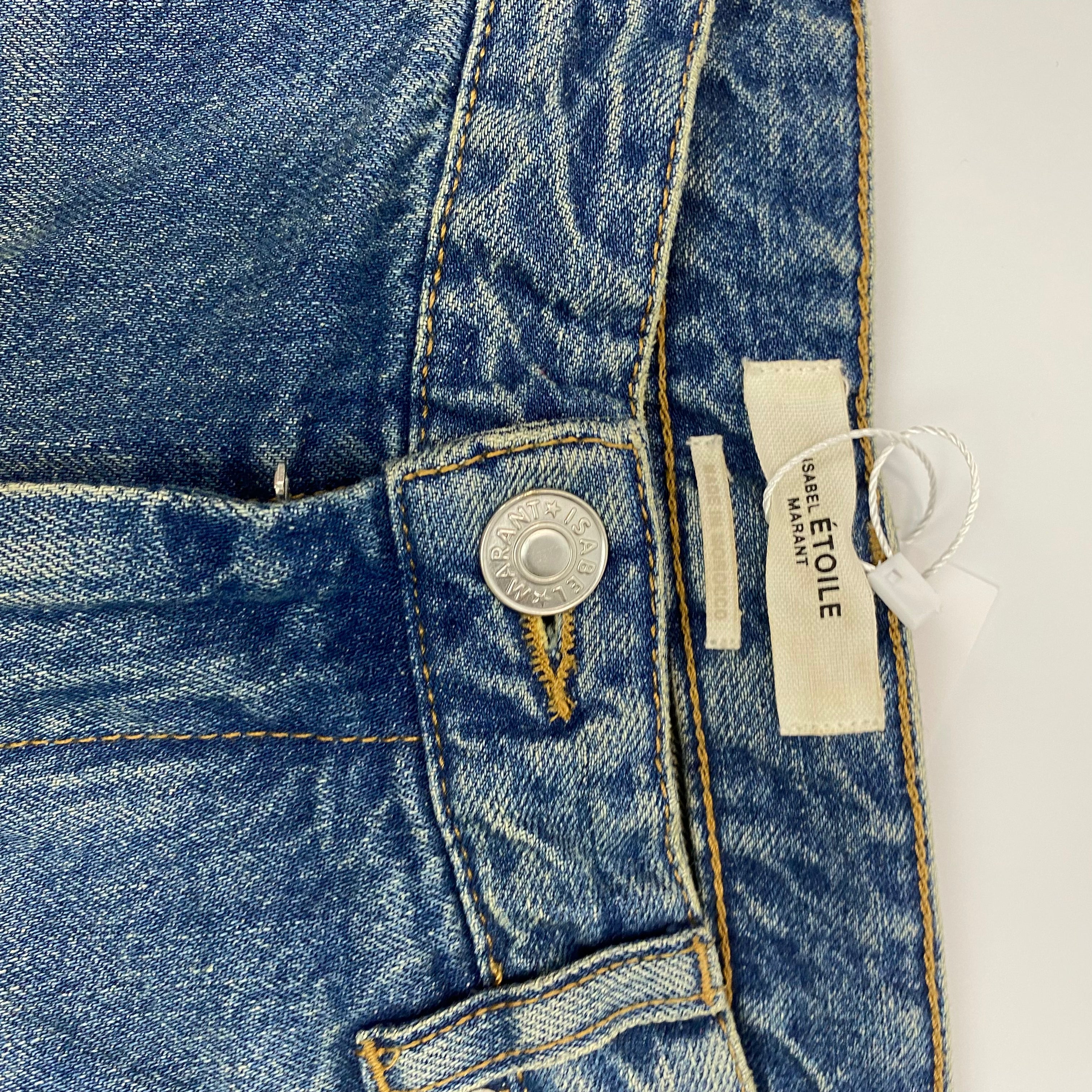 Isabel Marant Vintaged Denim Tapered Niaj Jeans XS
