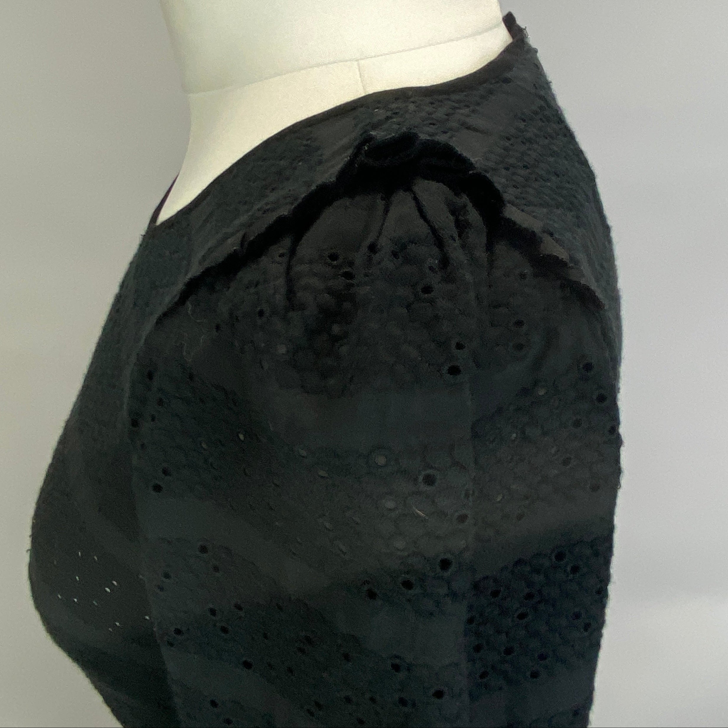 Anna Mason New Black Broderie Anglais Maxi Dress S