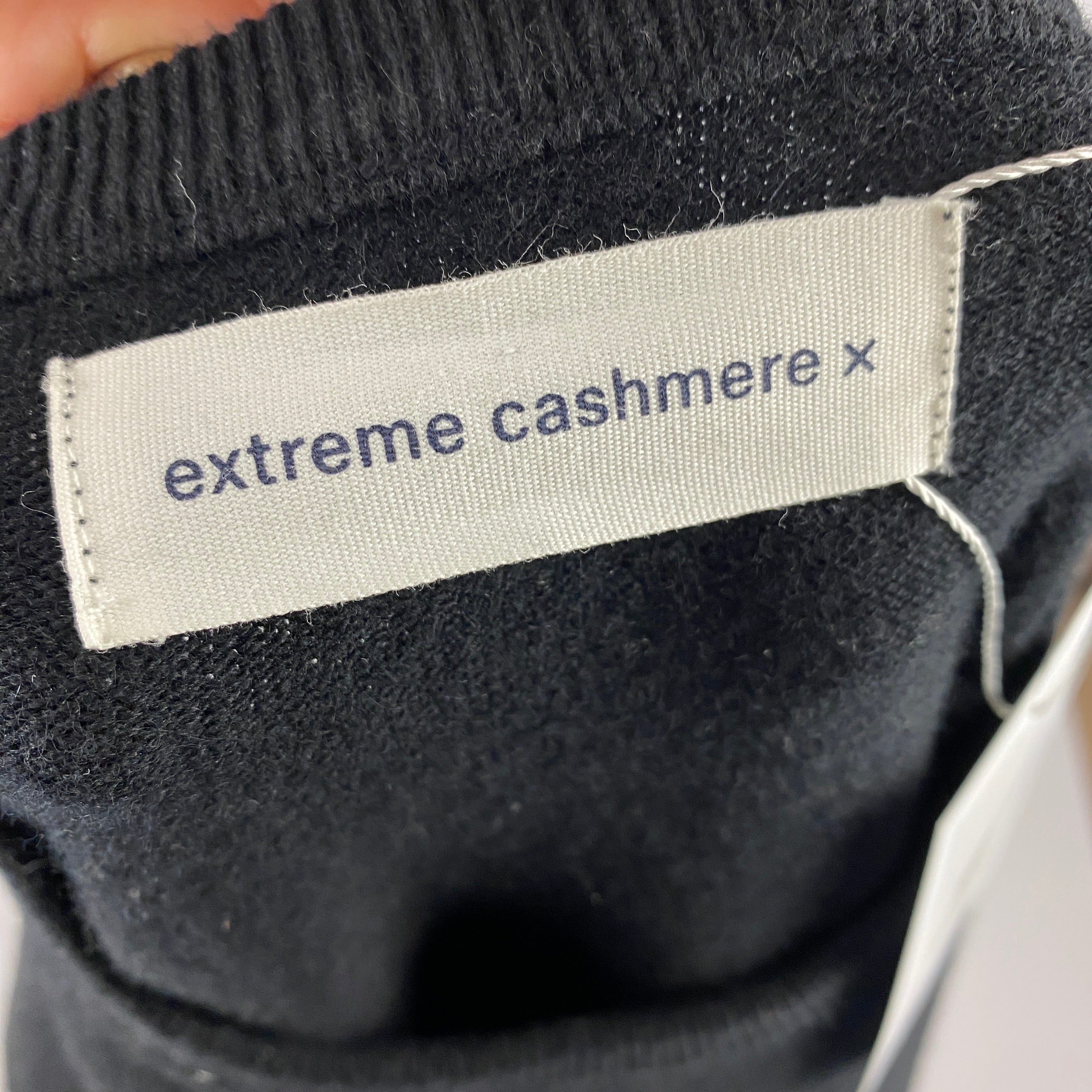 Extreme Cashmere New £453 Black Pisces No314 Sweater O/S