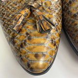 Miu Miu Mustard Patent Snakeskin Loafers 41