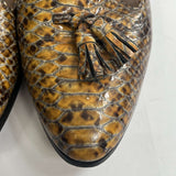 Miu Miu Mustard Patent Snakeskin Loafers 41
