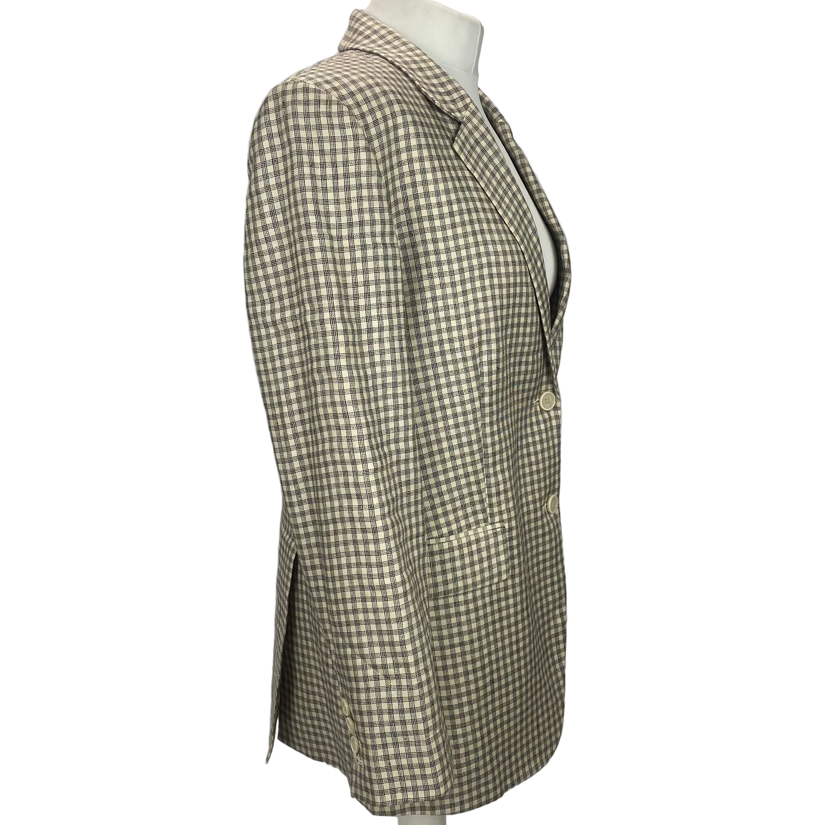Theory New £495 Black & Cream Check Jacket S