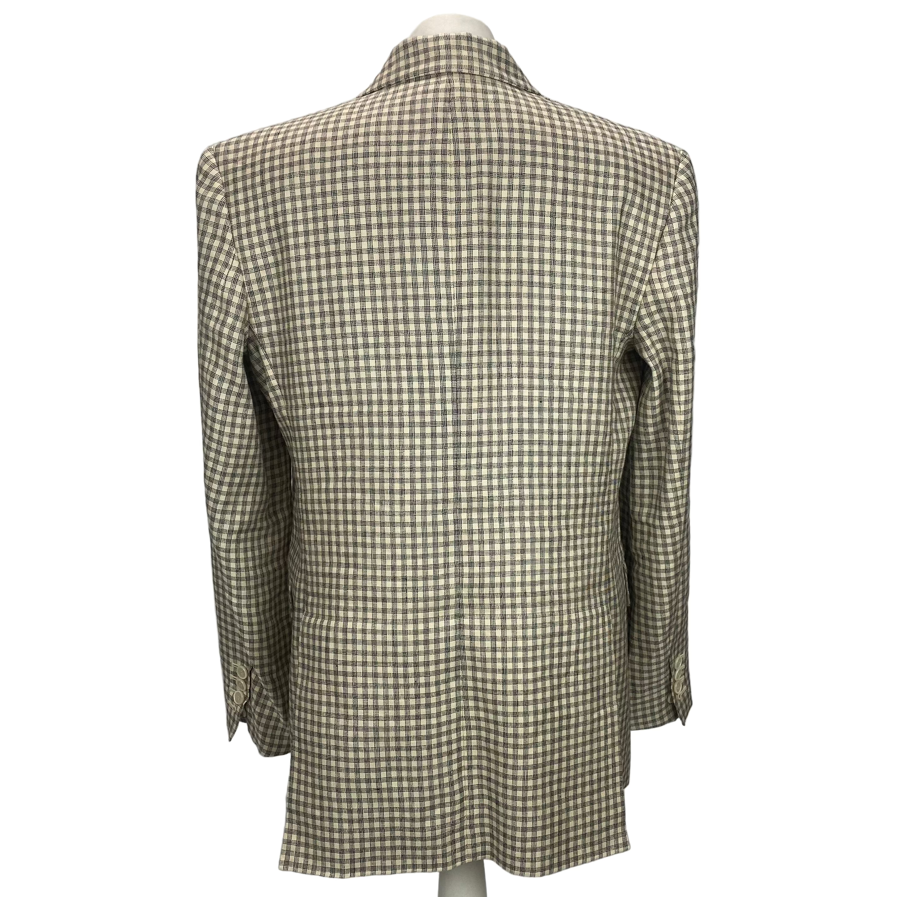 Theory New £495 Black & Cream Check Jacket S