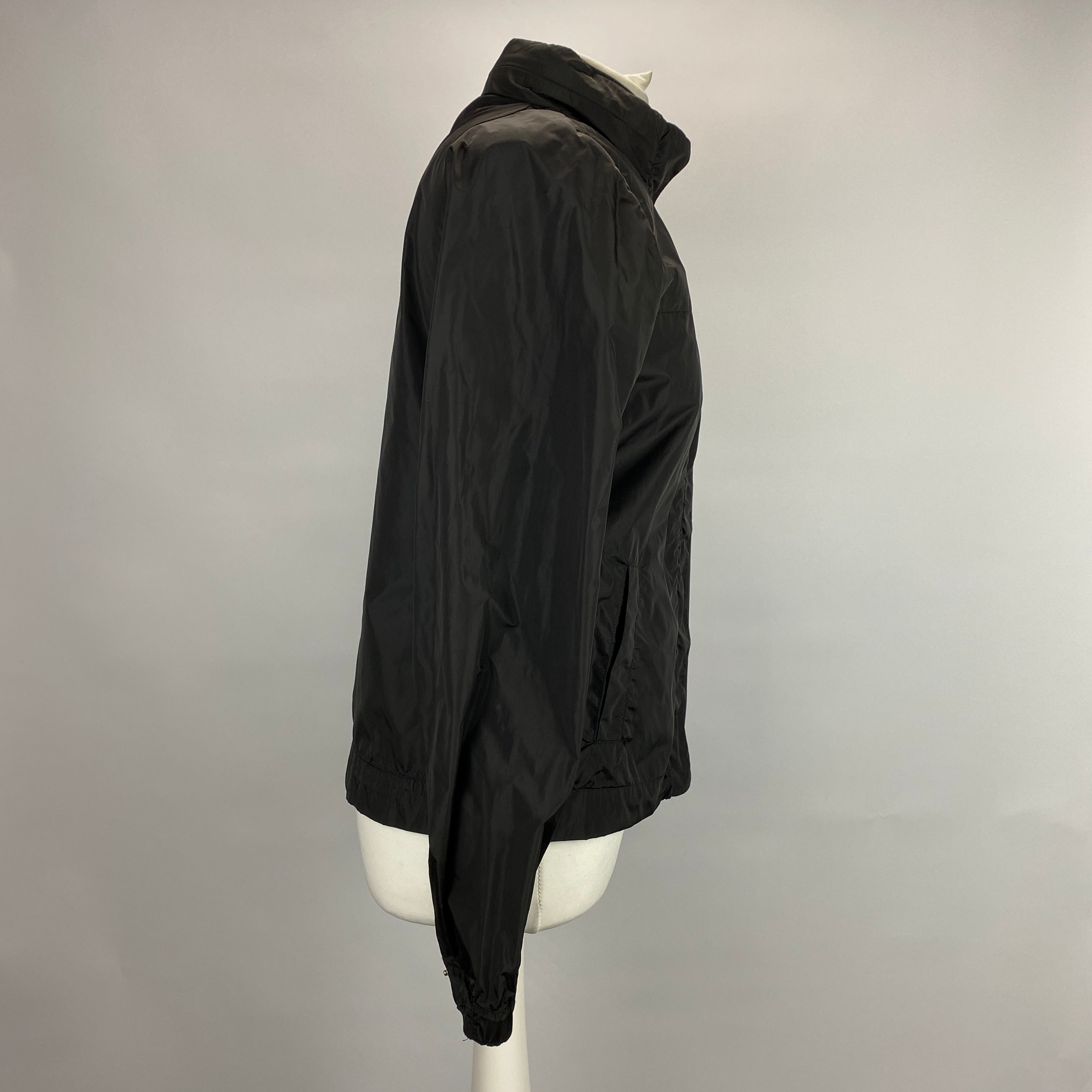 Gucci £774 Black Nylon Lightweight Bomber Jacket XS-S