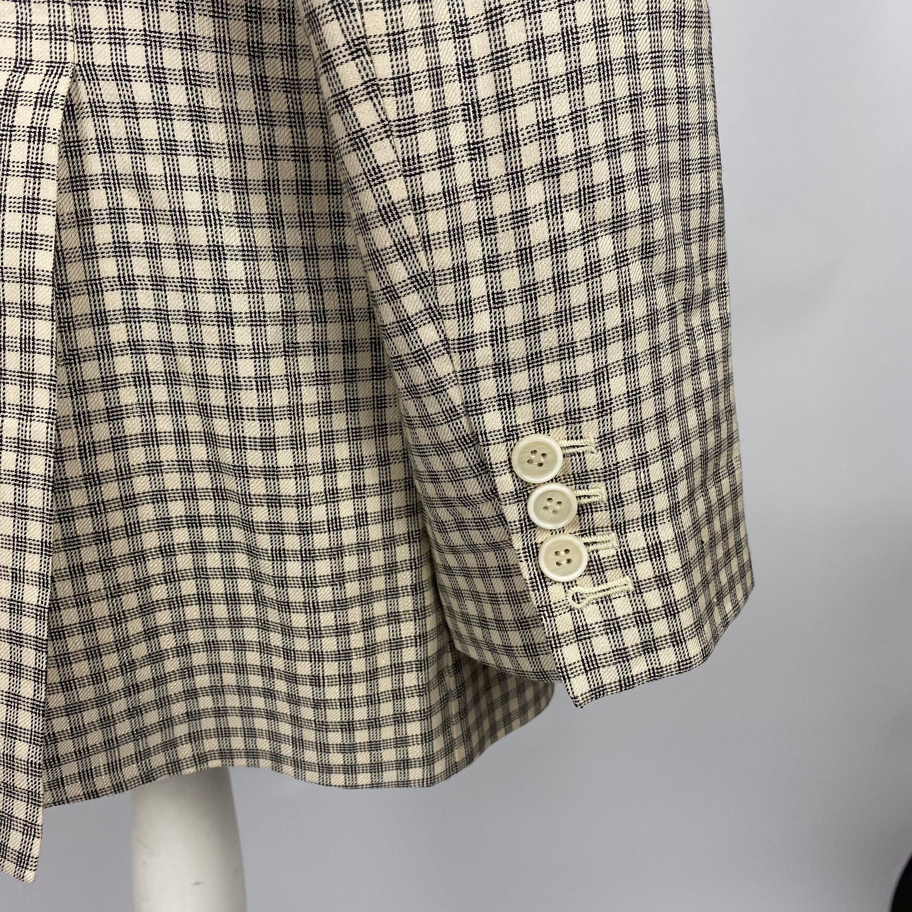 Theory New £495 Black & Cream Check Jacket S