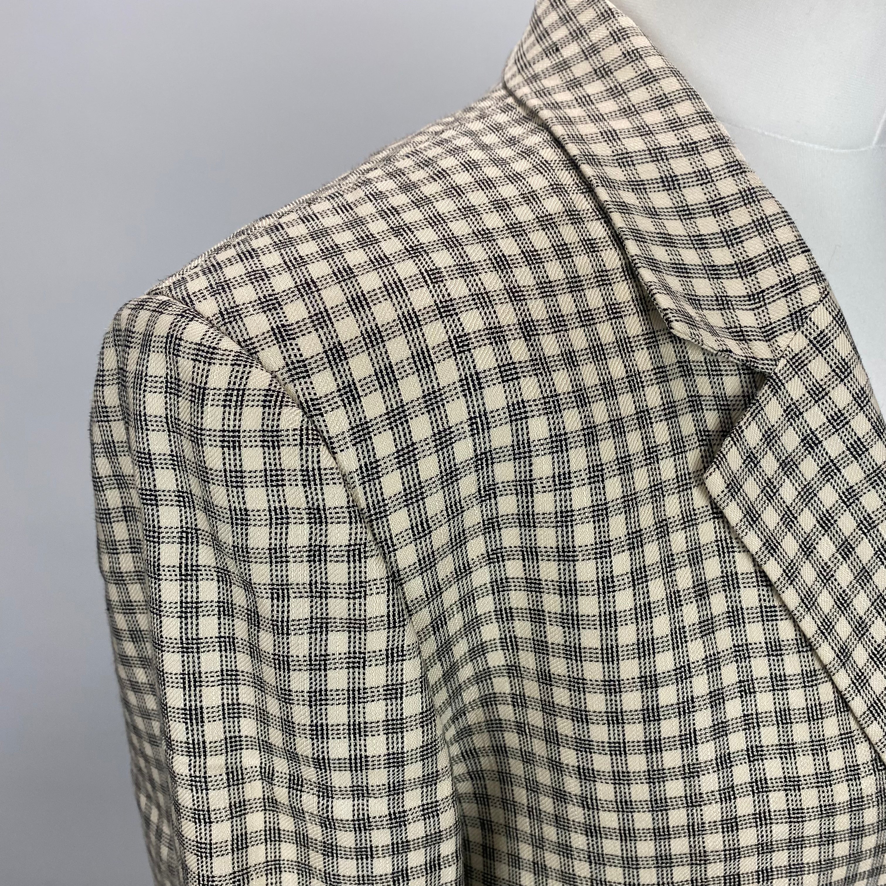 Theory New £495 Black & Cream Check Jacket S