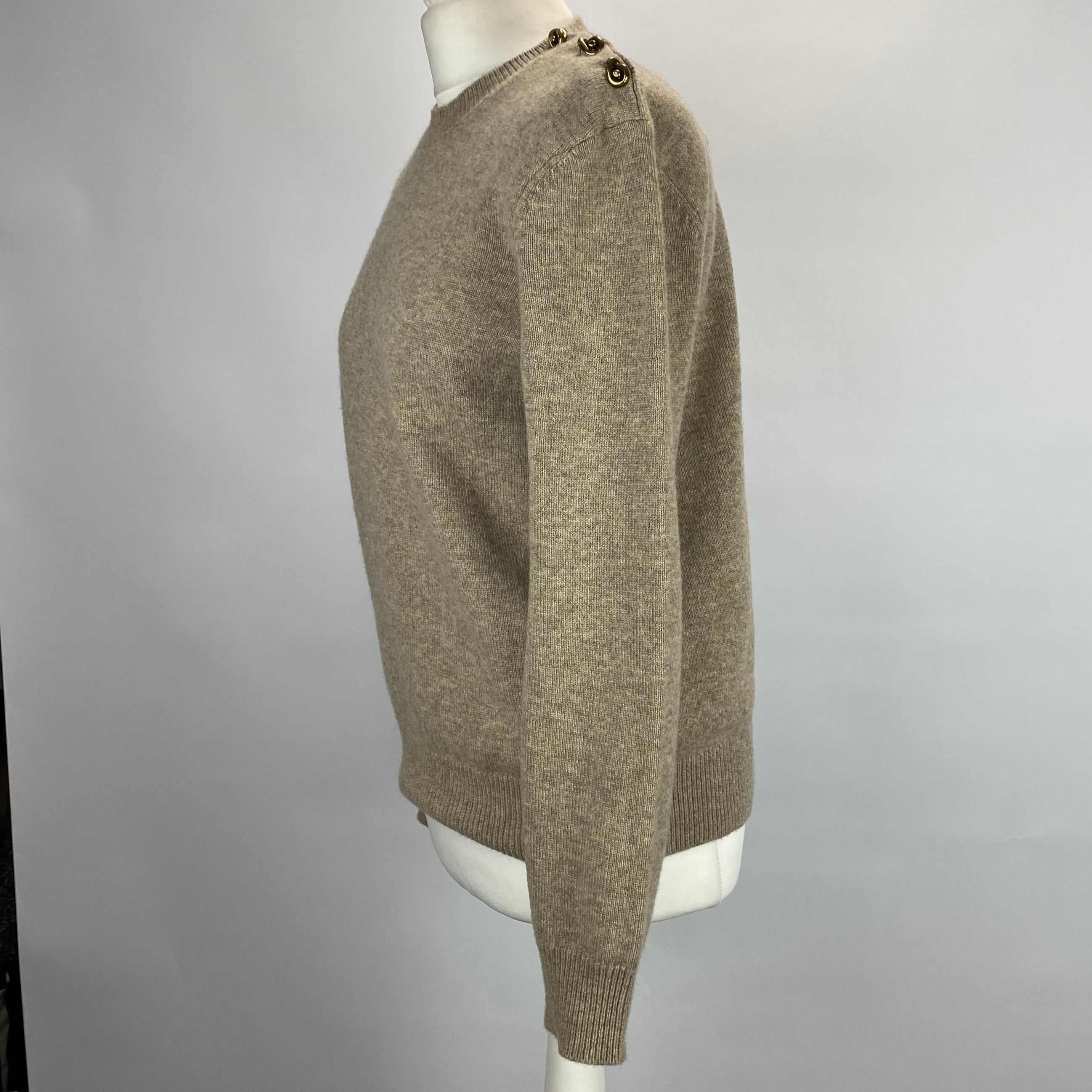 Bottega Veneta £1576 Oatmeal Cashmere Sweater M