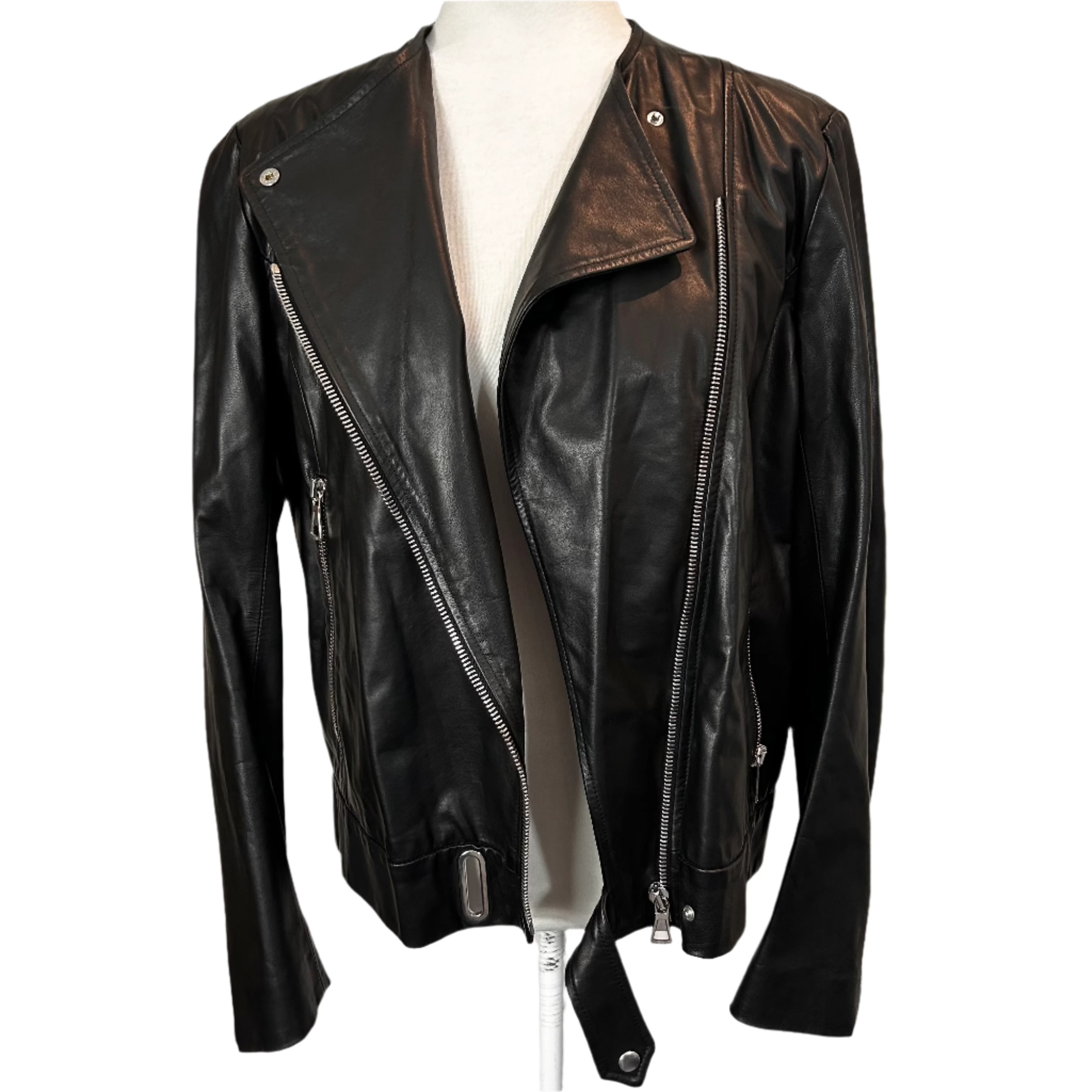 Martin Margiela Black Leather Biker Jacket M