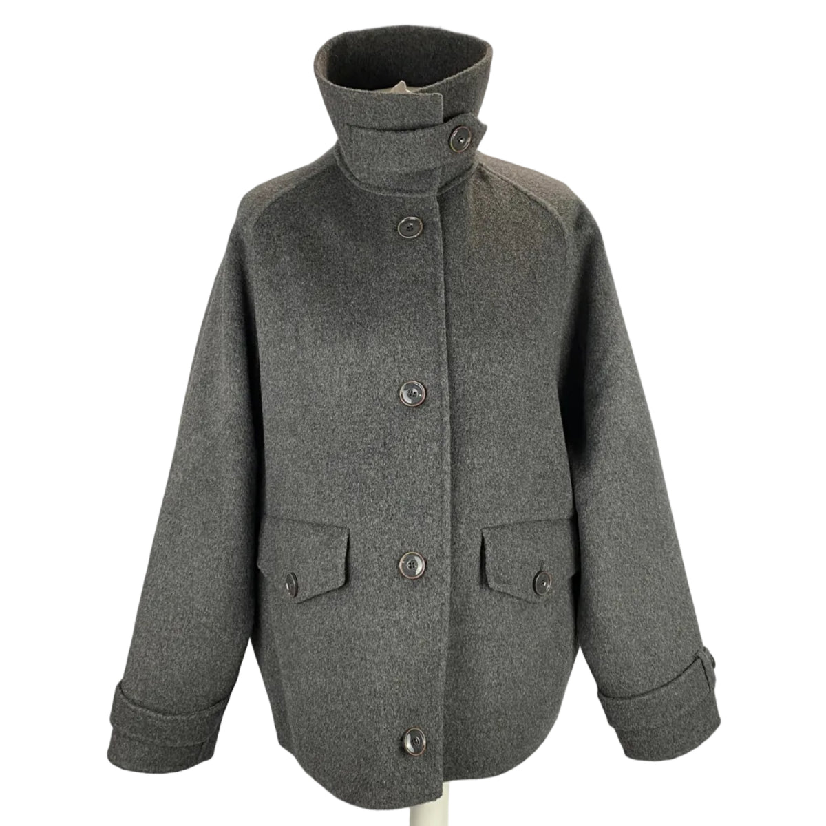 Sessun Charcoal Wool Mix Trench Jacket M