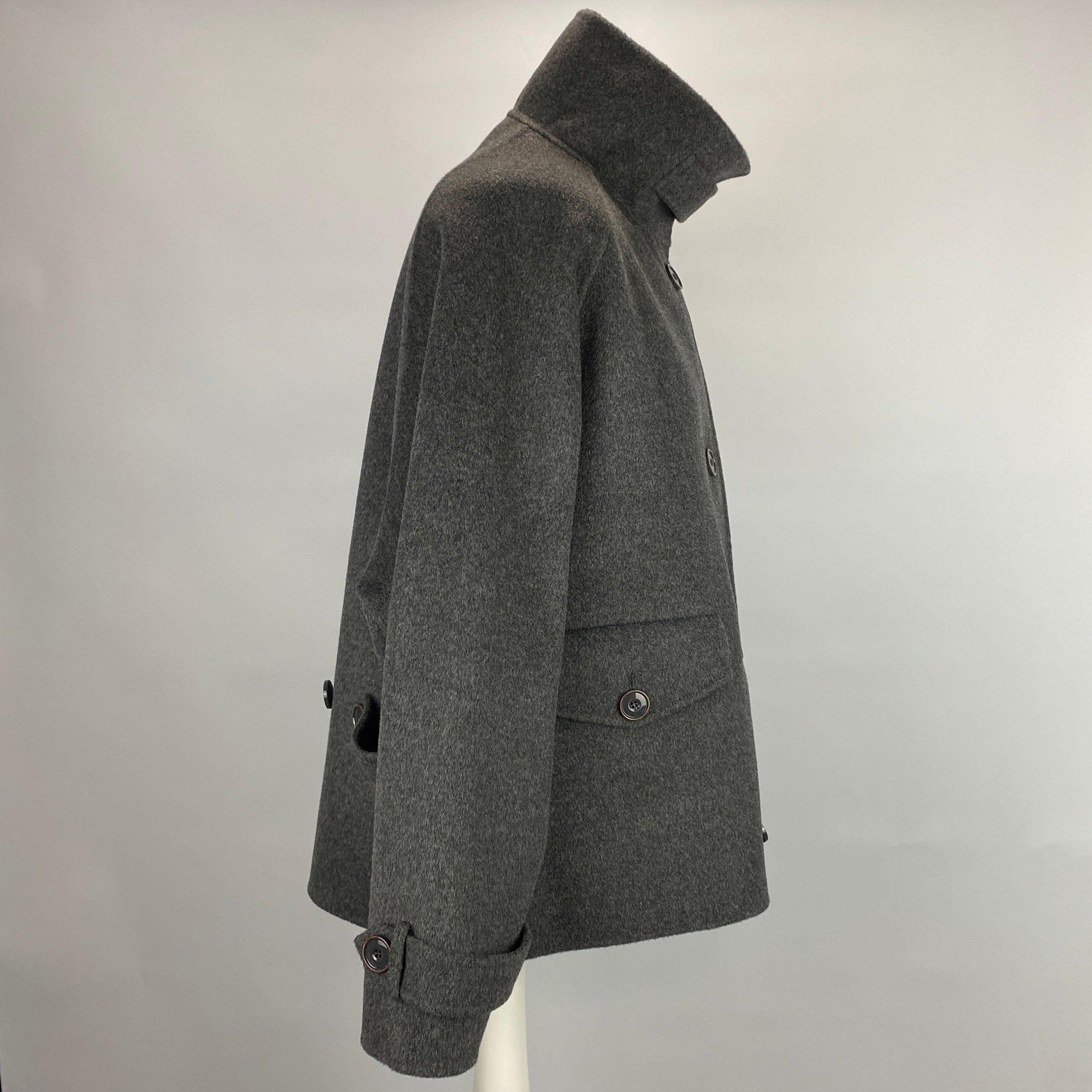 Sessun Charcoal Wool Mix Trench Jacket M