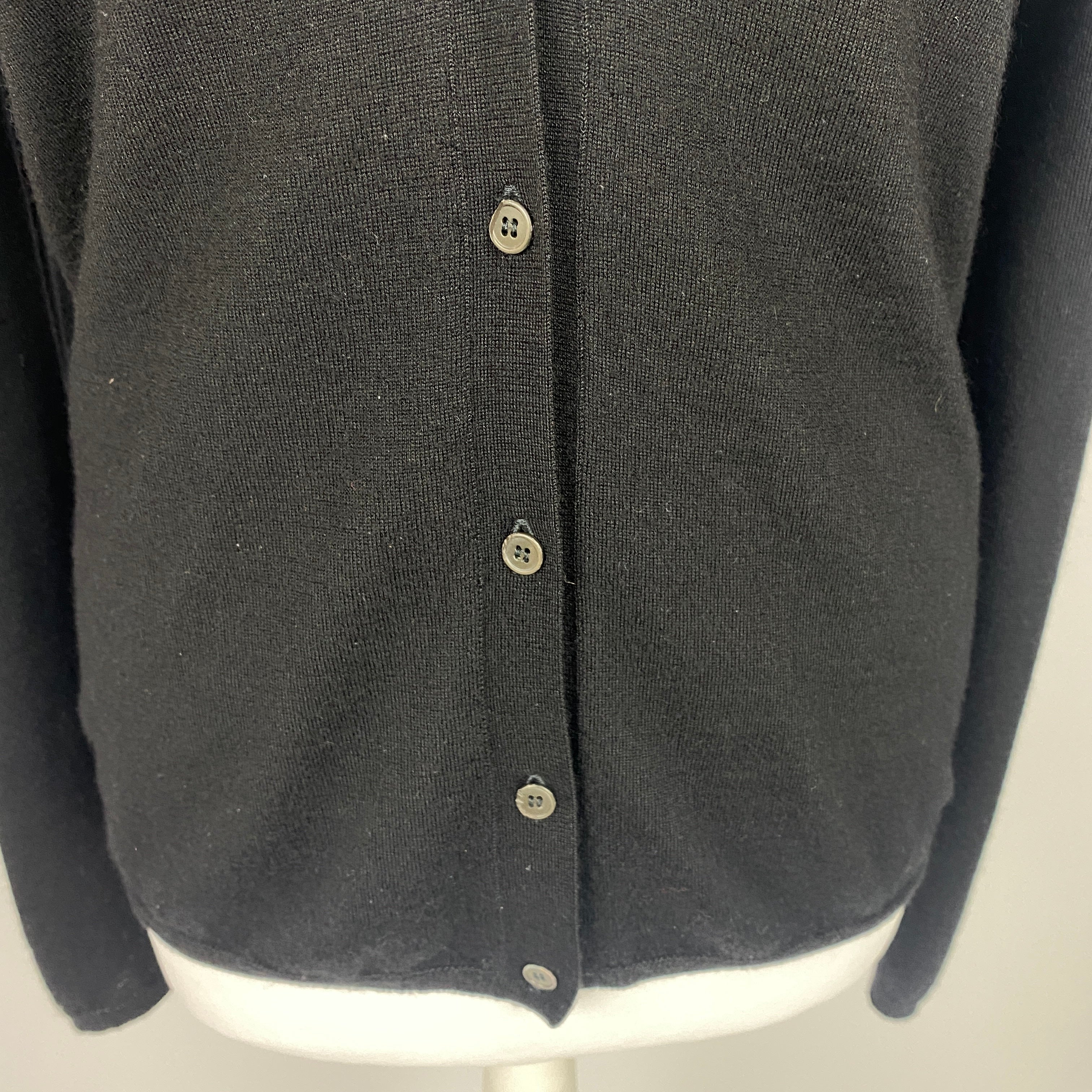 Miu Miu Black Cashmere & Silk Classic Cardigan M