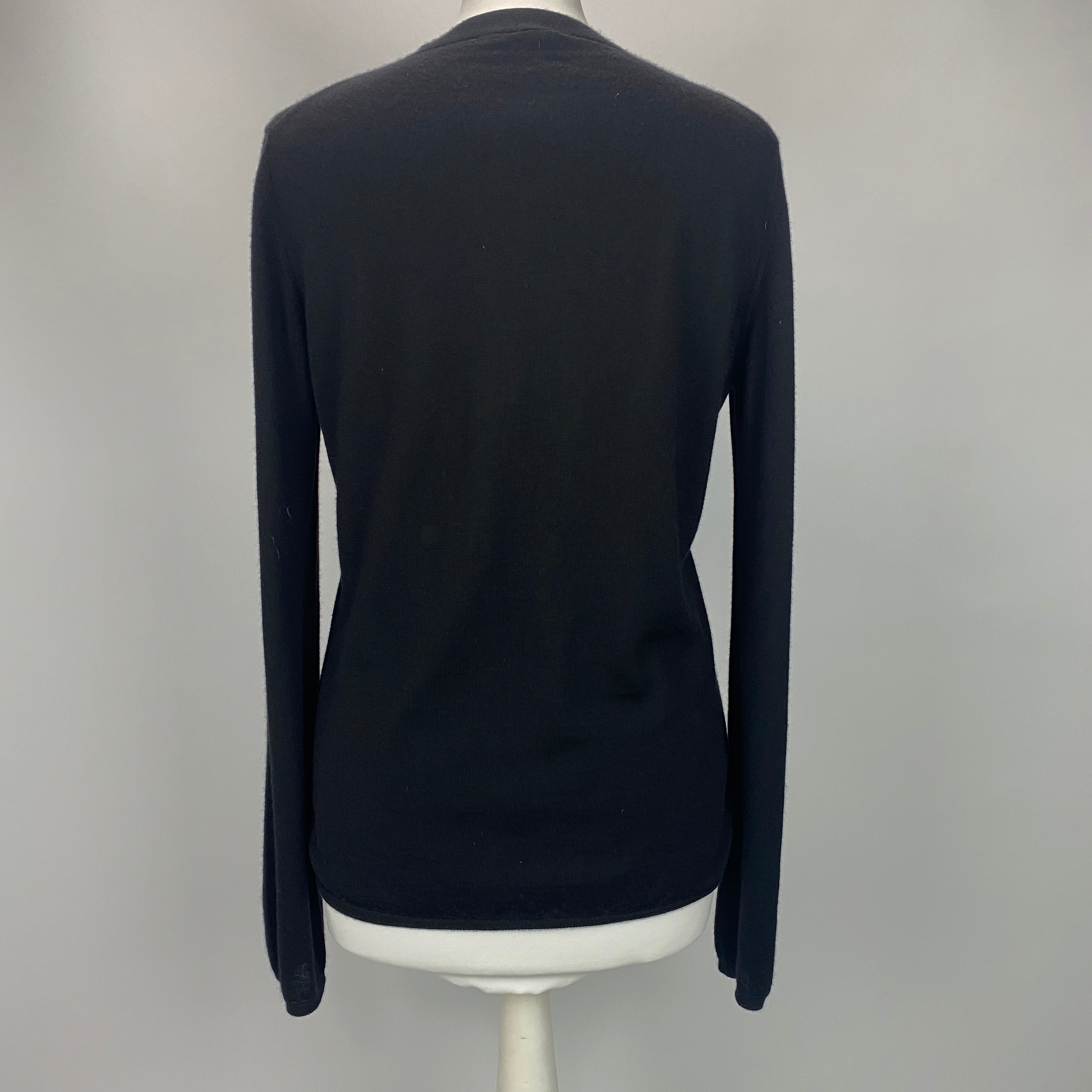 Miu Miu Black Cashmere & Silk Classic Cardigan M