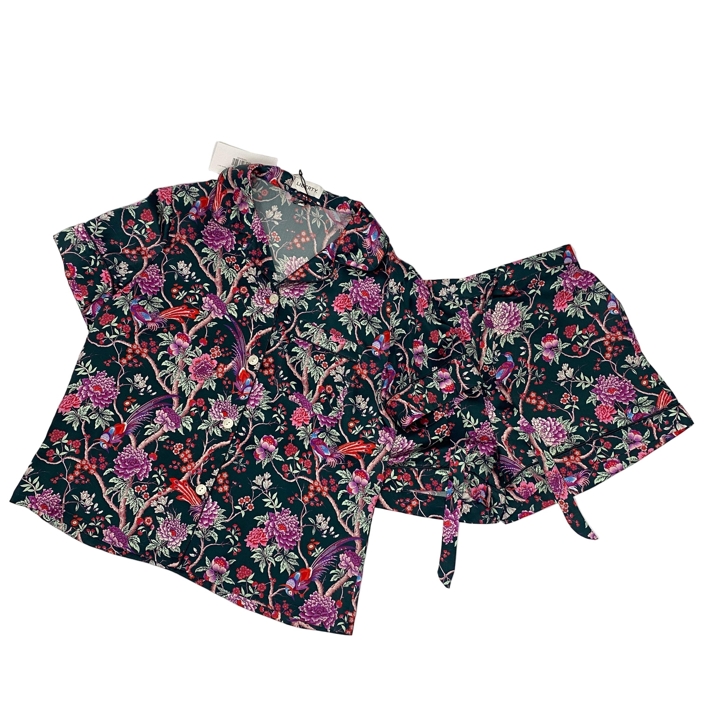 Liberty London £350 Elysian Paradise Print Silk Pyjama Set S