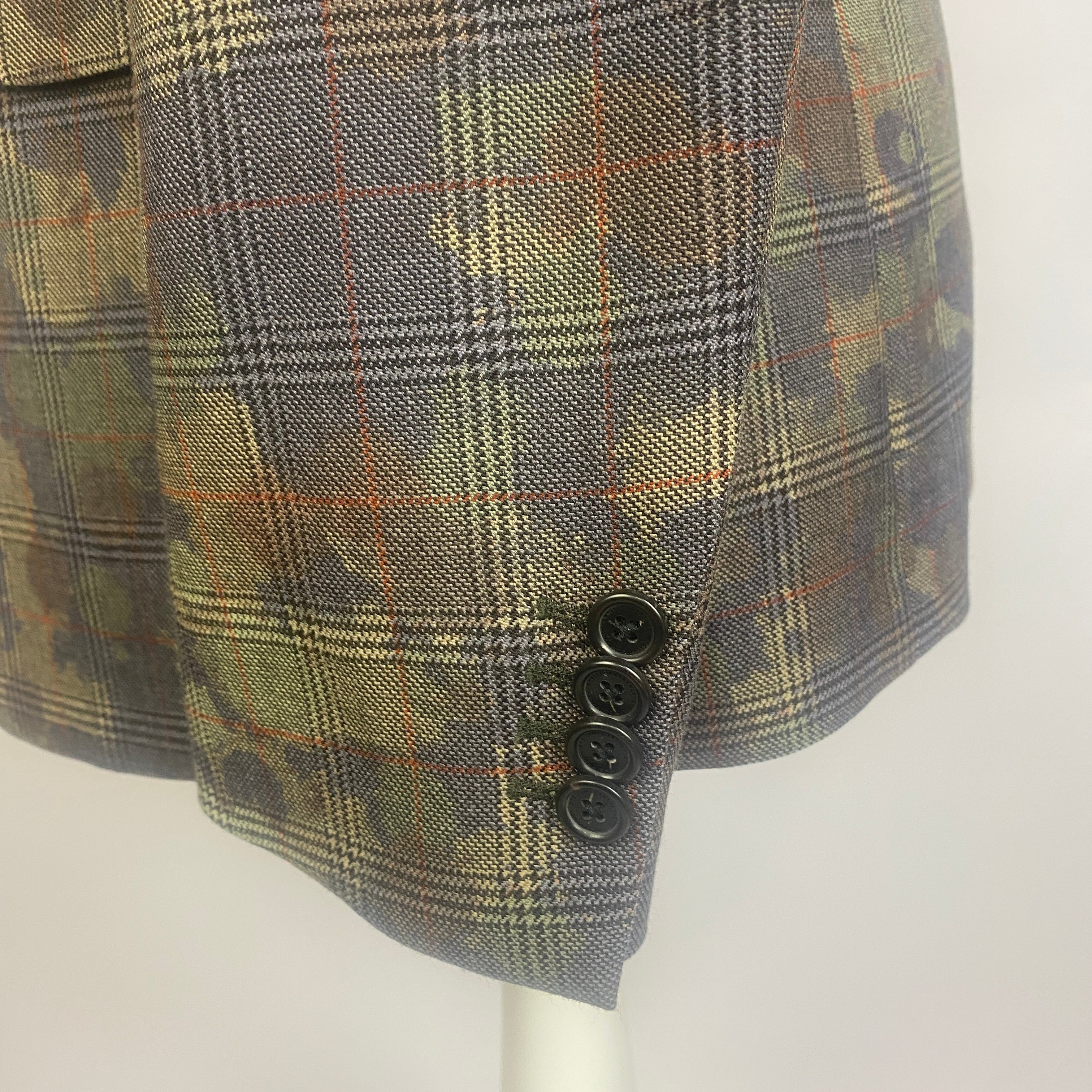 Stella McCartney Camo & Check Wool Blazer L/XL