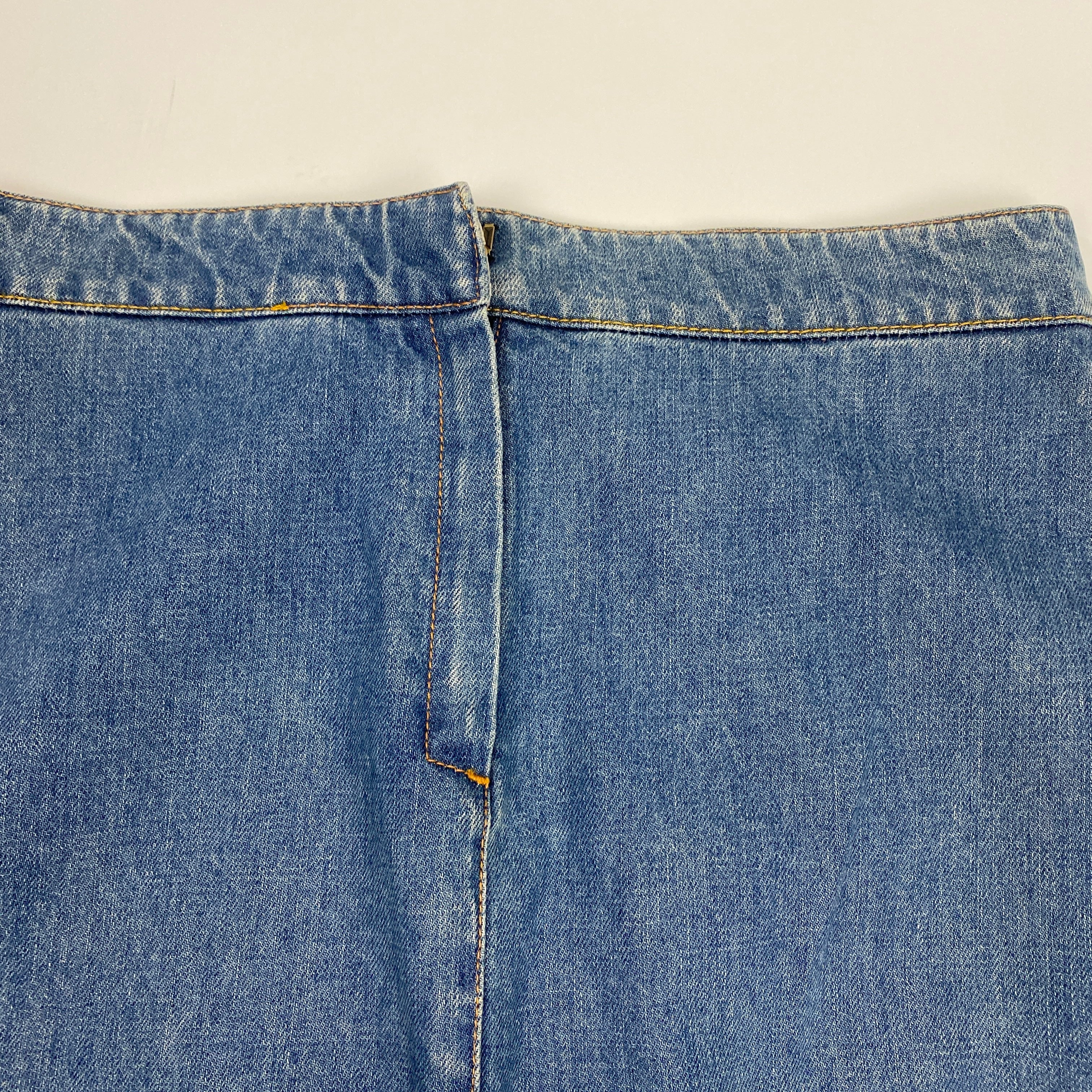 Stella McCartney Washed Denim Midi Skirt 30