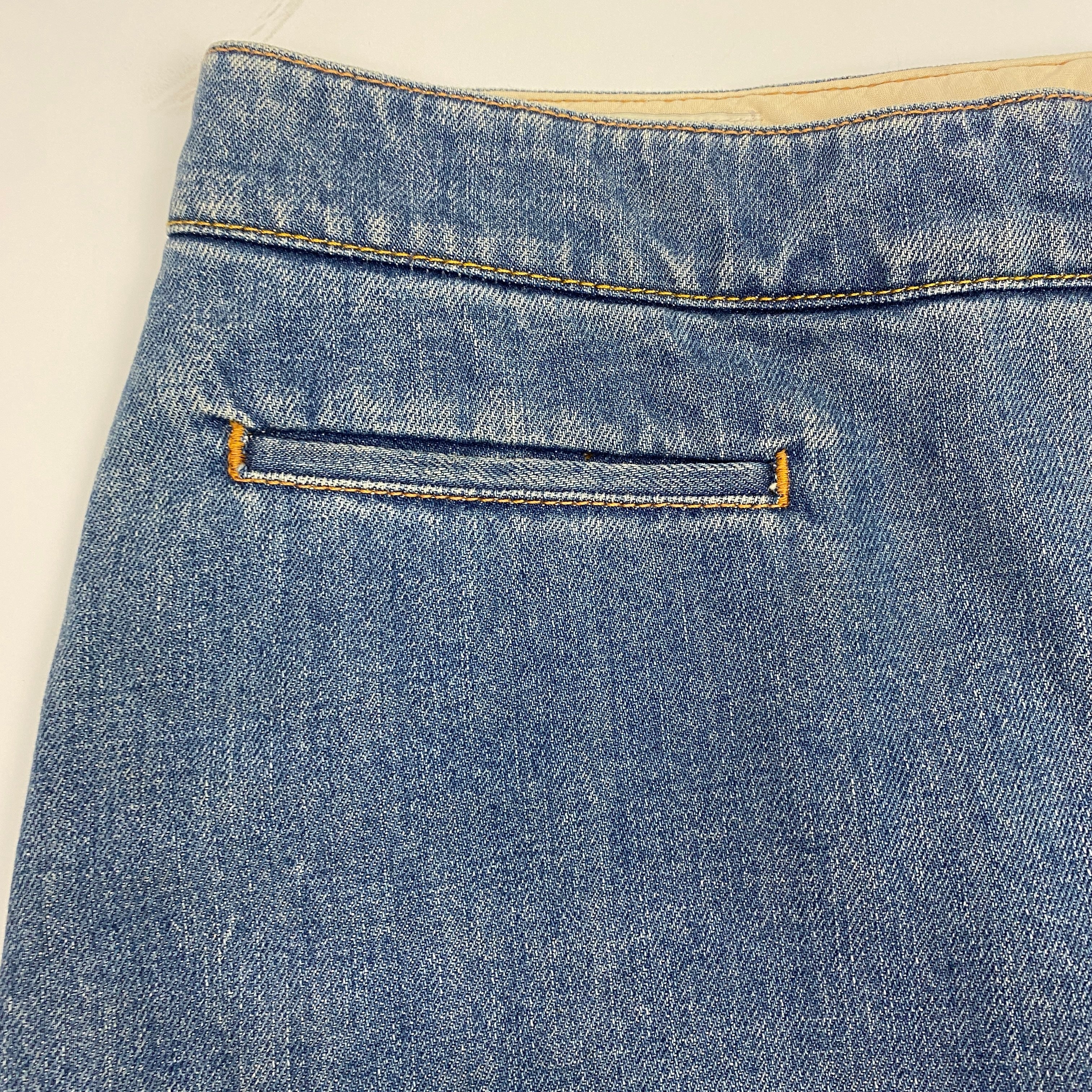 Stella McCartney Washed Denim Midi Skirt 30