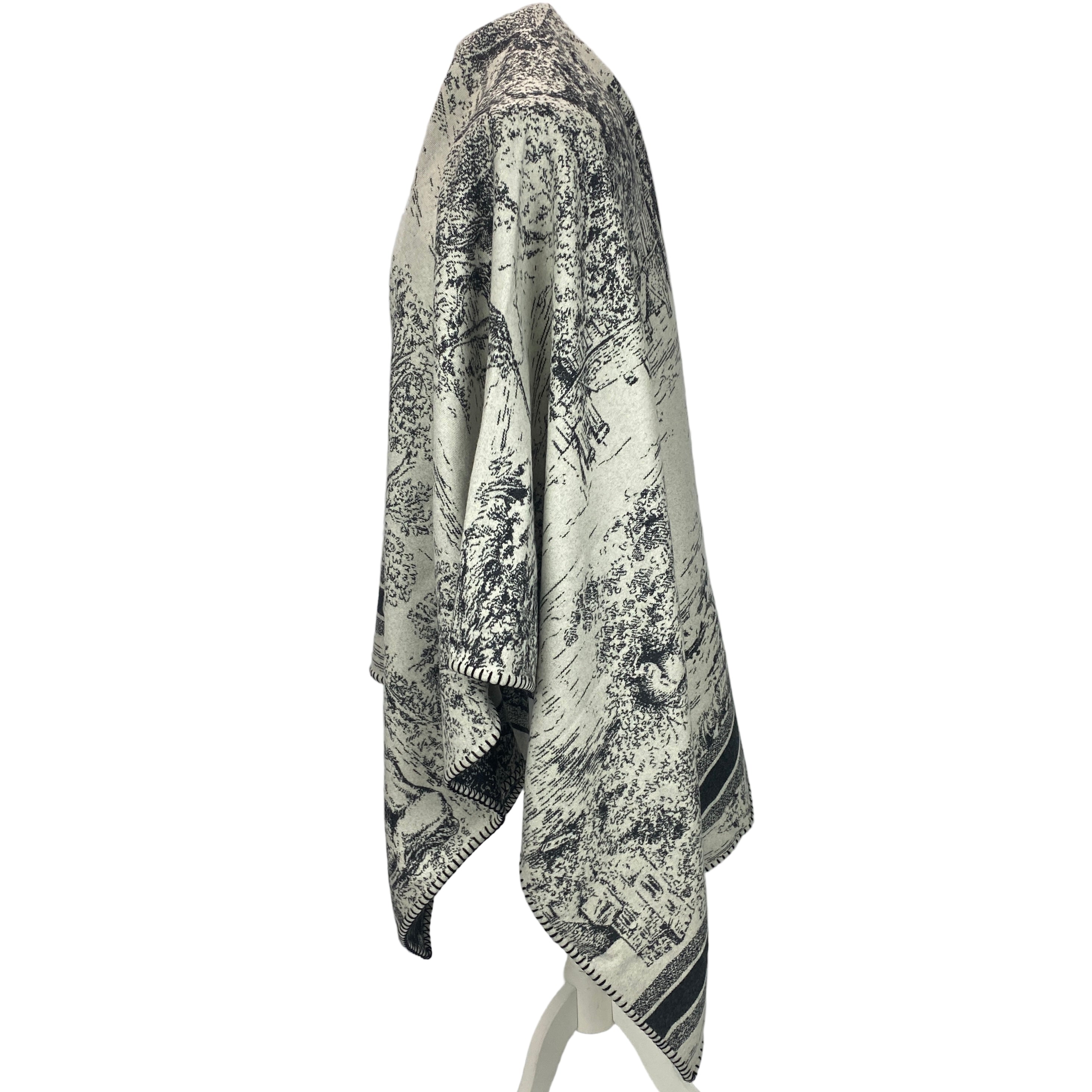Christian Dior New Scotland Toile De Jouy Cashmere & Wool Blanket