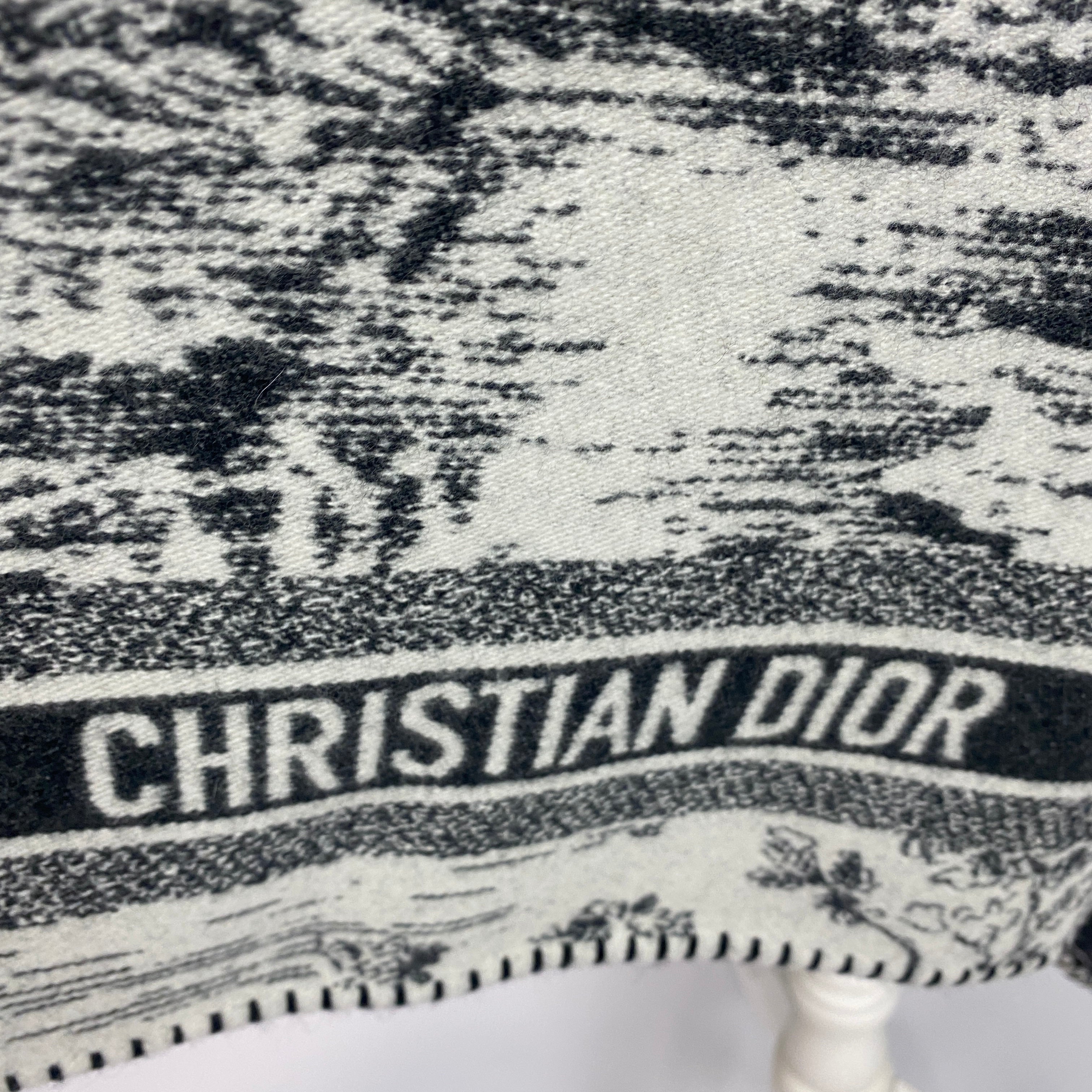 Christian Dior New Scotland Toile De Jouy Cashmere & Wool Blanket