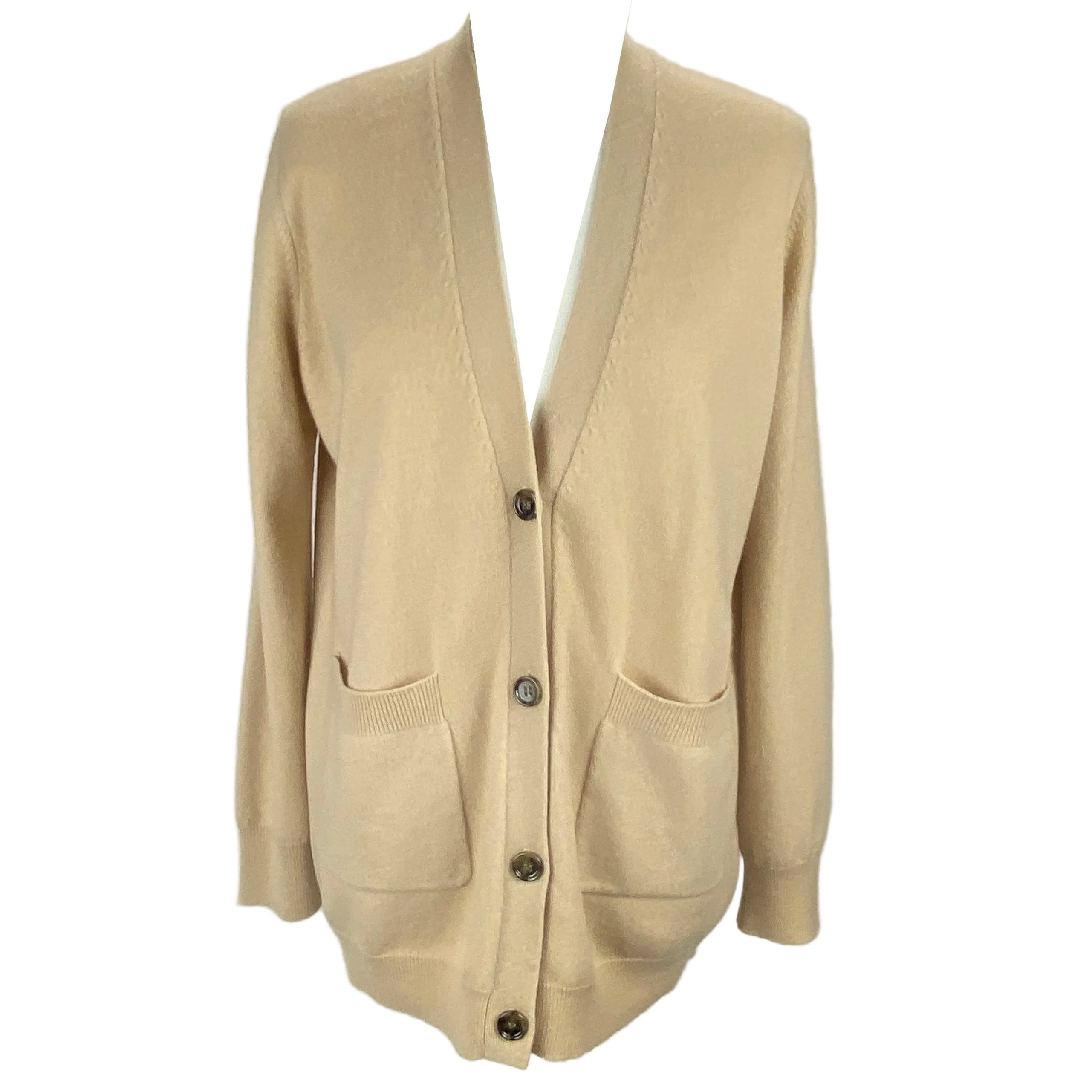 Allude £425 Beige Cashmere Cardigan S-L