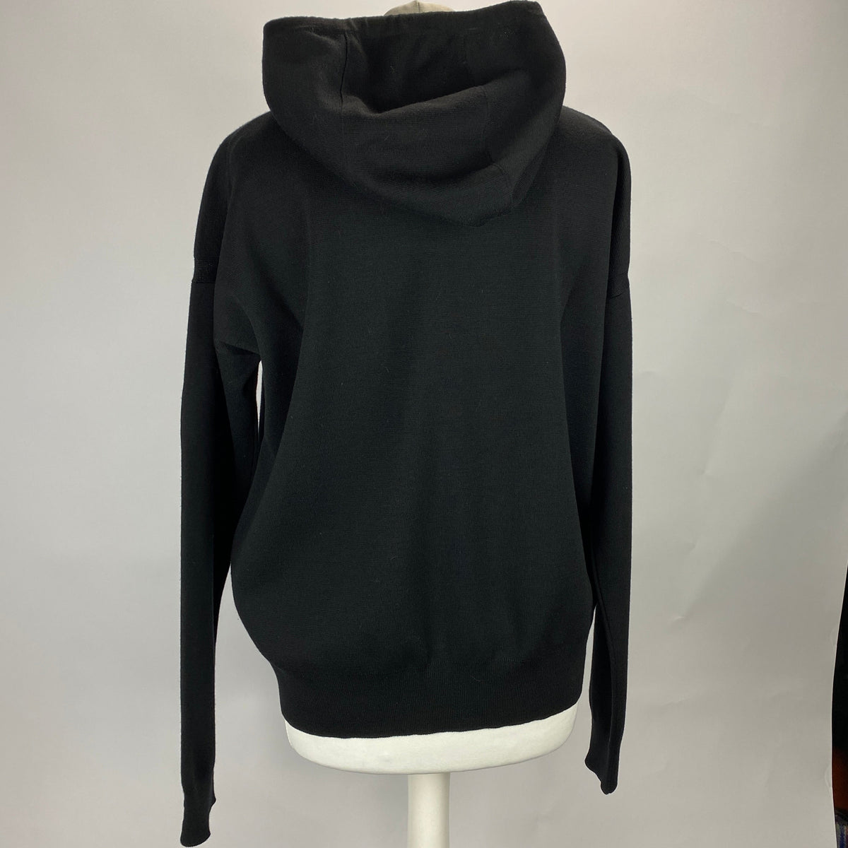 Canada Goose Black Wool Logo Hooded Sweater L