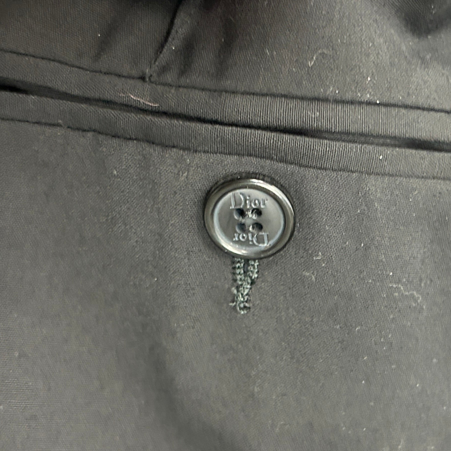 Christian Dior Black Wool Mix Wide Leg Pants M