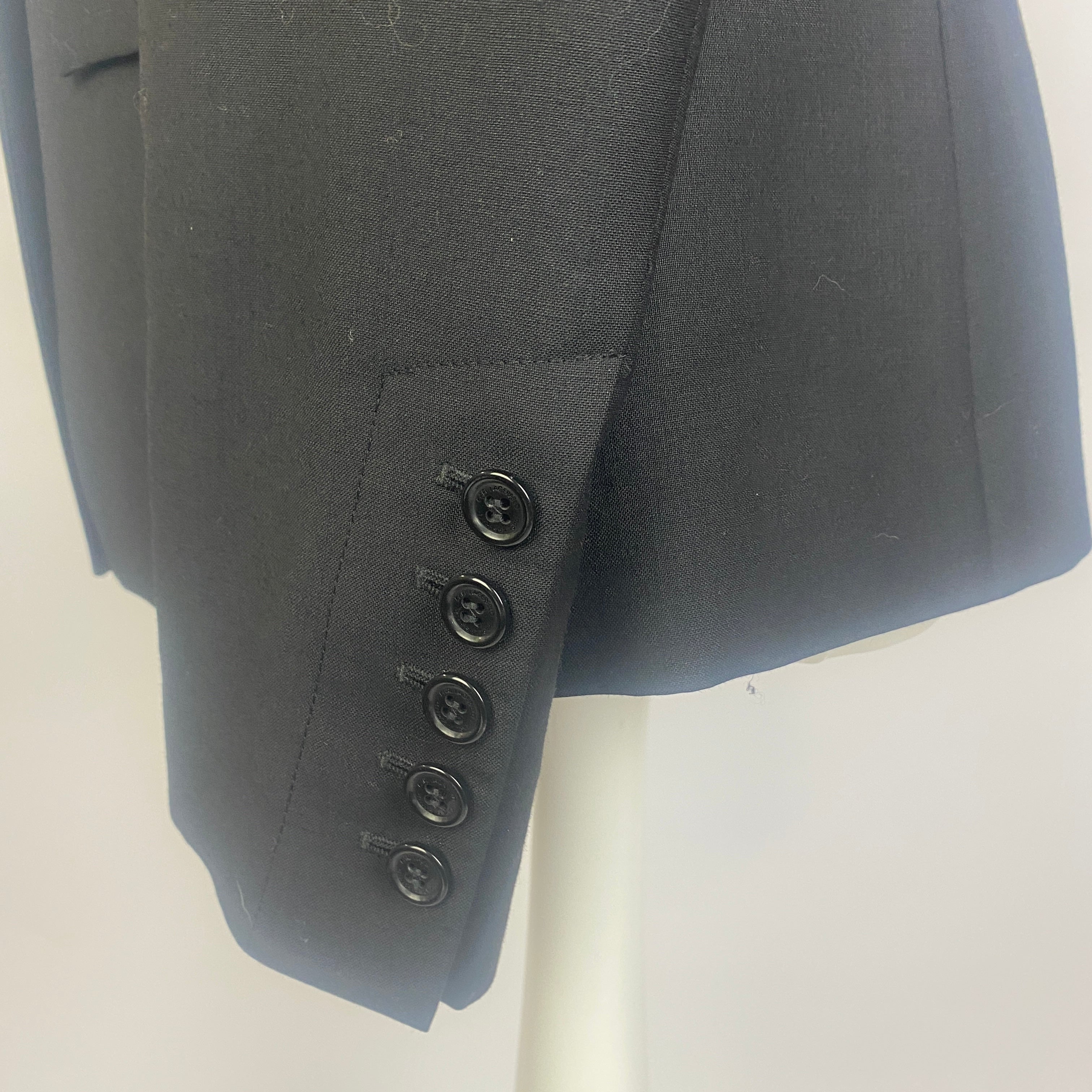 Karl Lagerfeld New £420 Black Fine Wool Jacket M