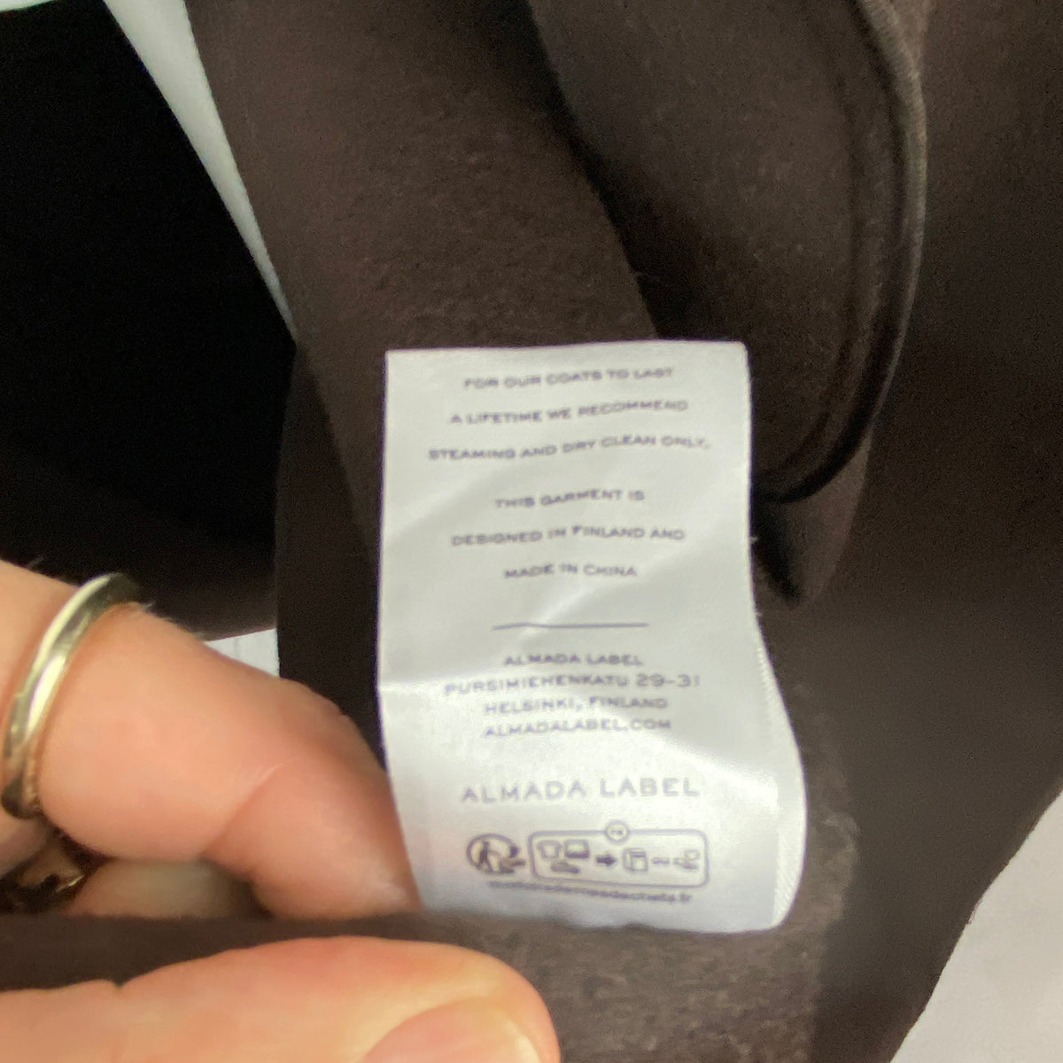 Almada New £835 Chocolate Mara Double Coat S-M