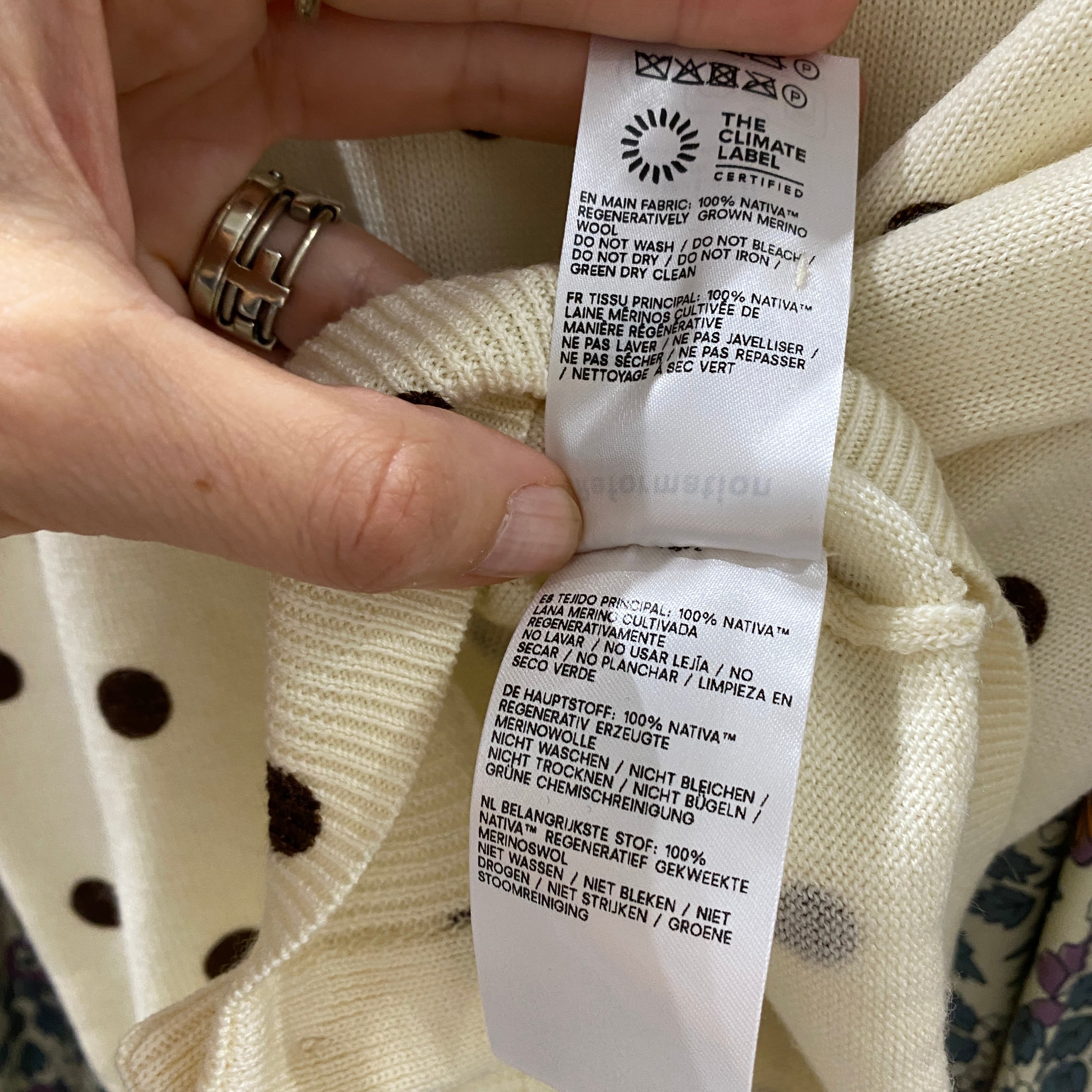 Reformation New £180 Cream Polka Dot Bernadette Cardigan S