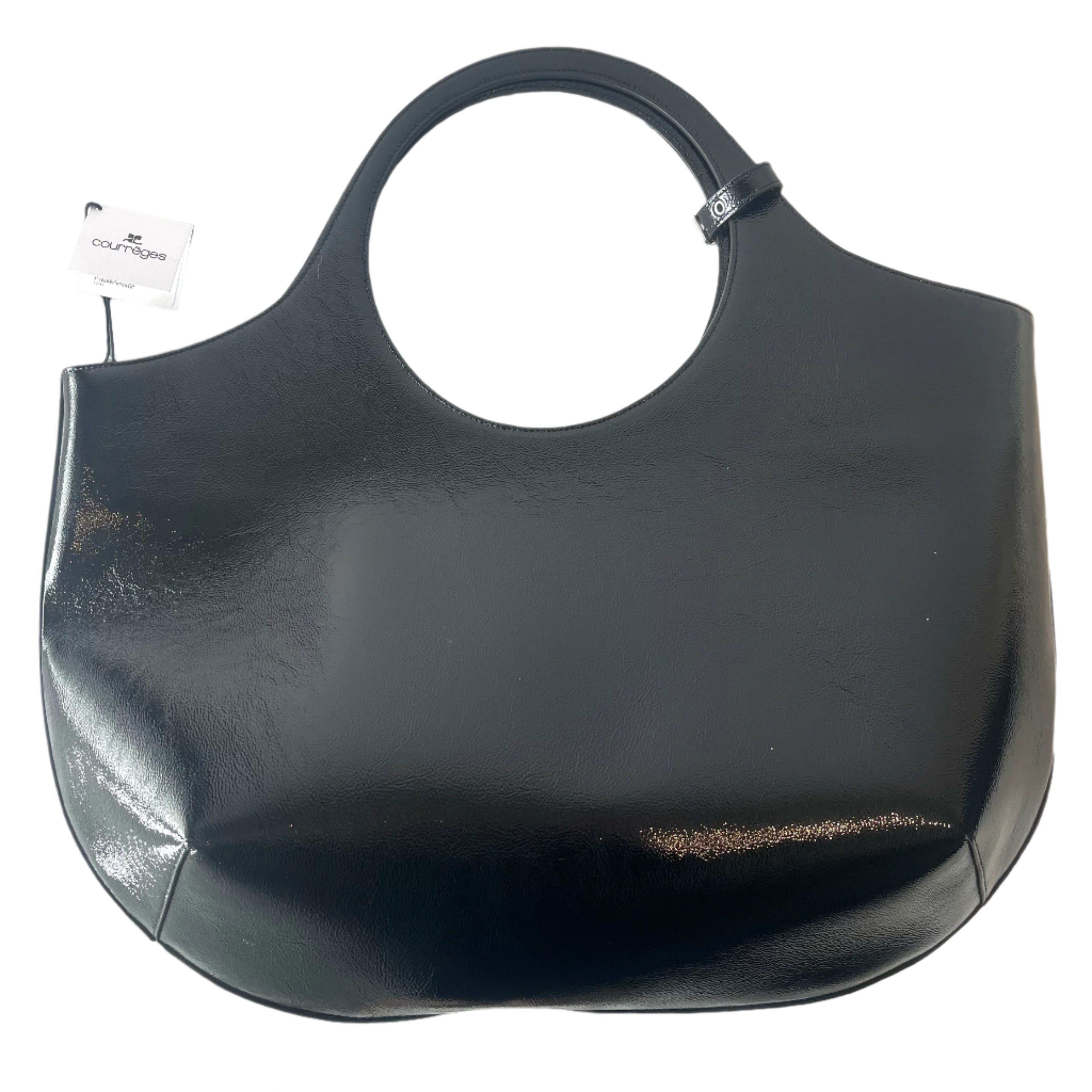 Courreges Brand New £1360 Black Maxi Holy Naplack Bag