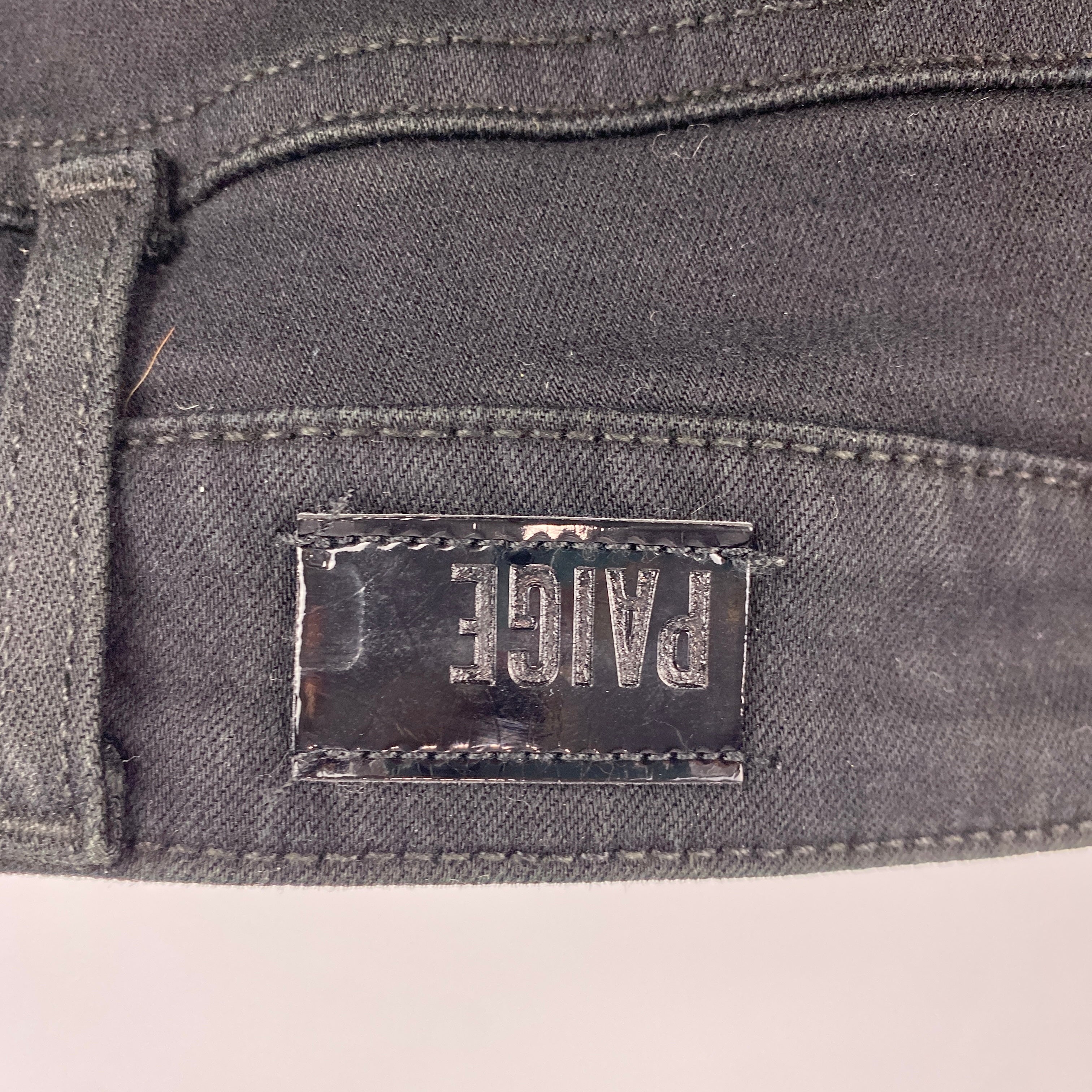 Paige £250 Black Cindy Stretch Crop Jeans 30