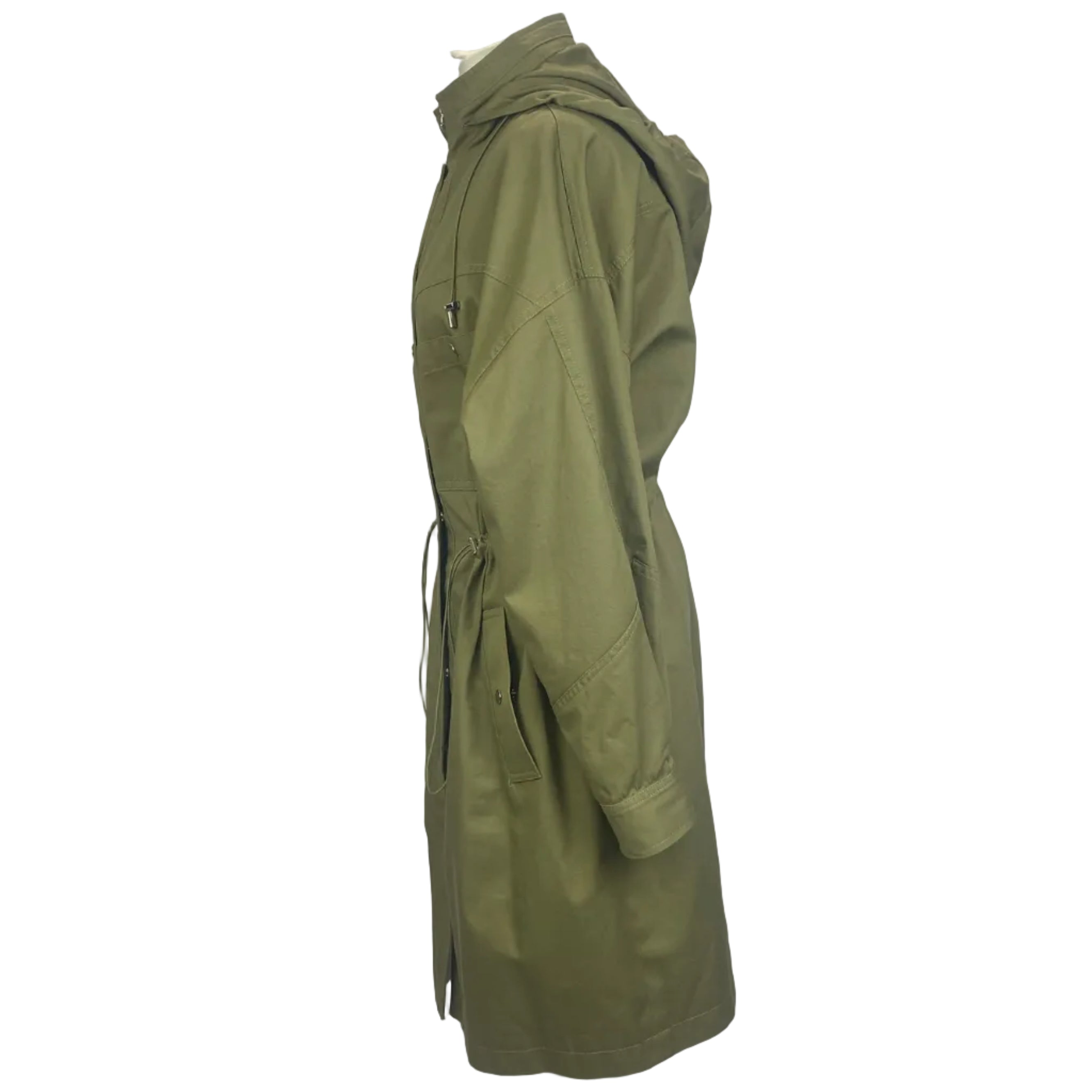 Ba&Sh New £430 Khaki Cotton Drawstring Tylan Parka M/L