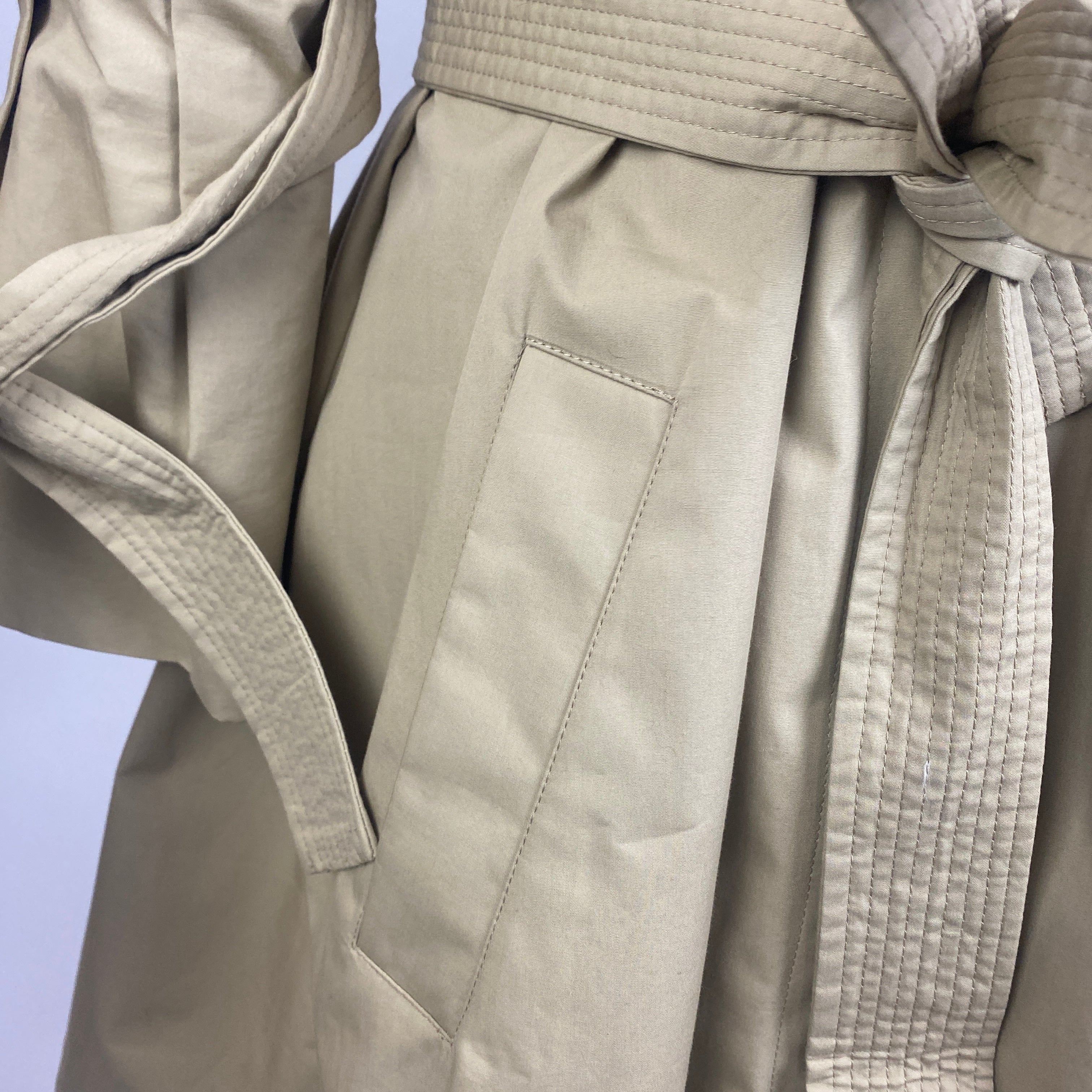 Moncler New Beige Flared Cotton Mix Adhafera Raincoat M/L