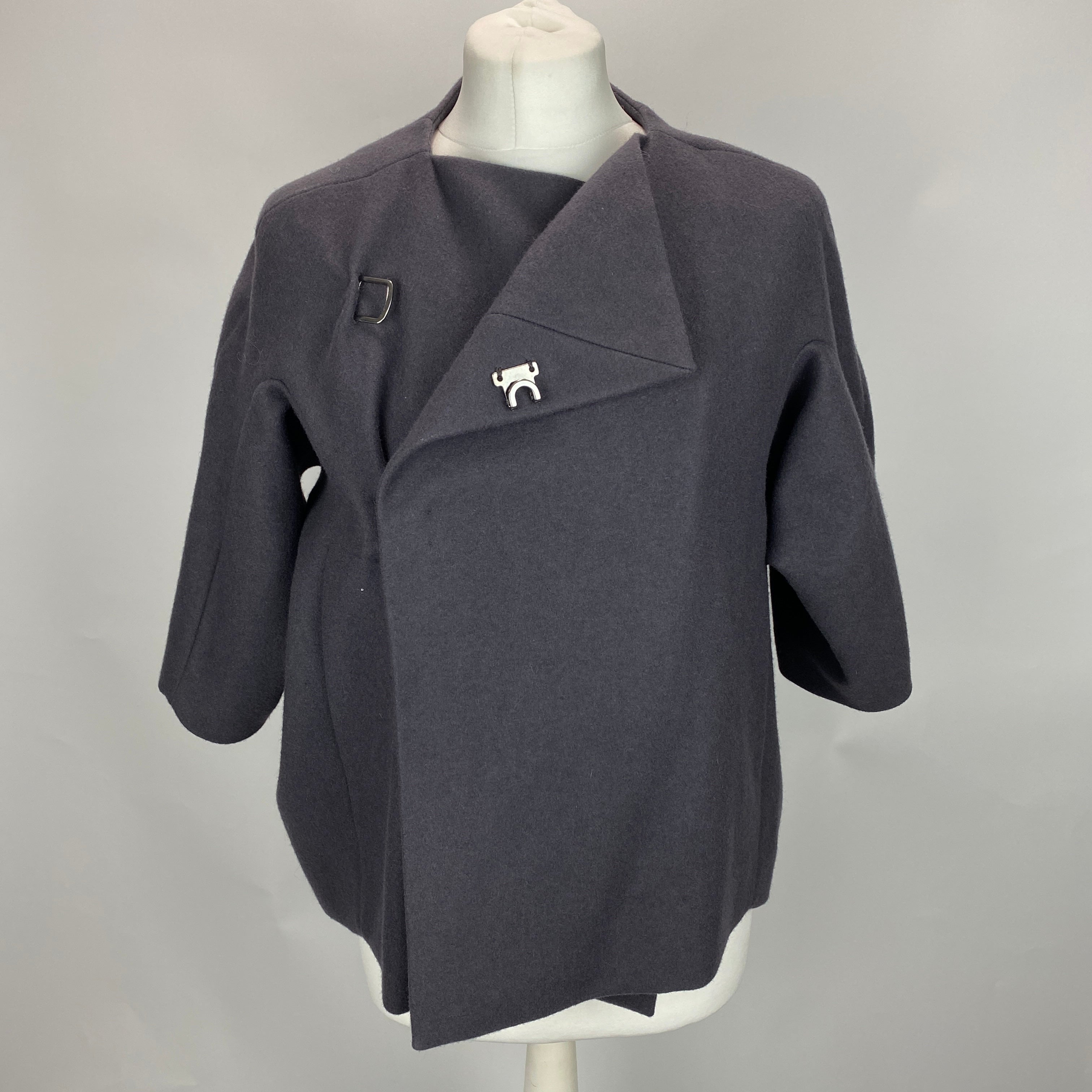 Rick Owens Smoke Grey Wool Mix Cropped Jacket S/M