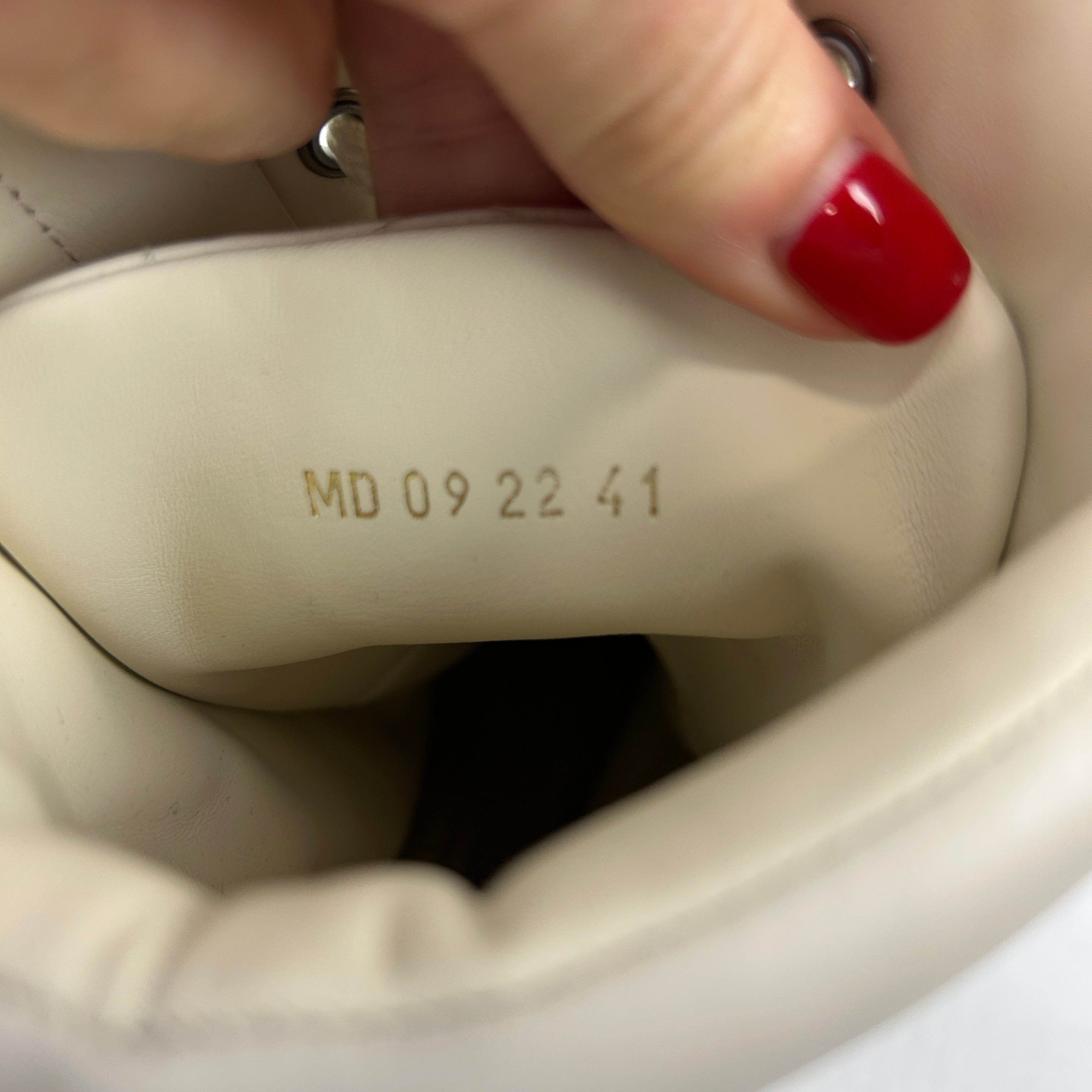 Christian Dior £1550 White Quilted Cannage Combat Boots 41