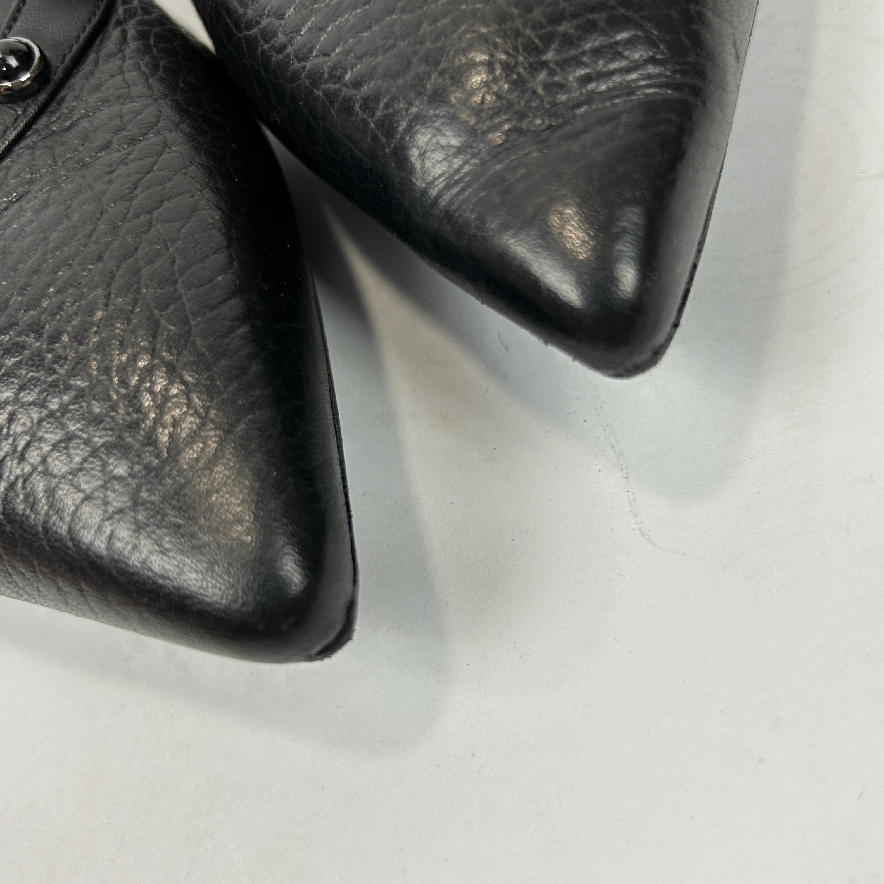 Valentino £680 Black Rockstud Flats 40