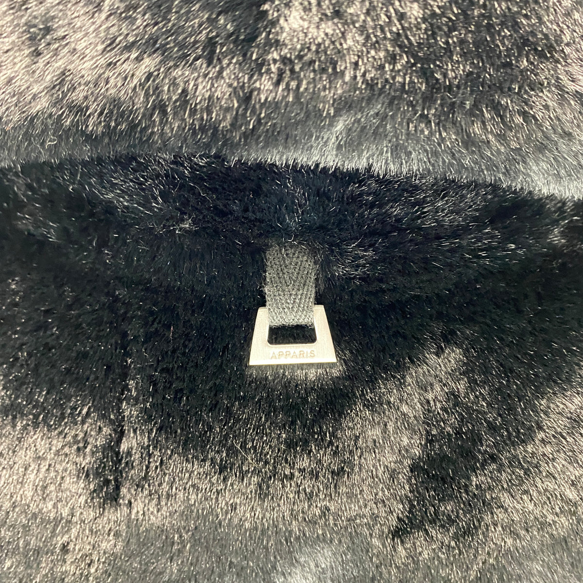 Apparis New £368 Black Faux Fur Crop Jacket M